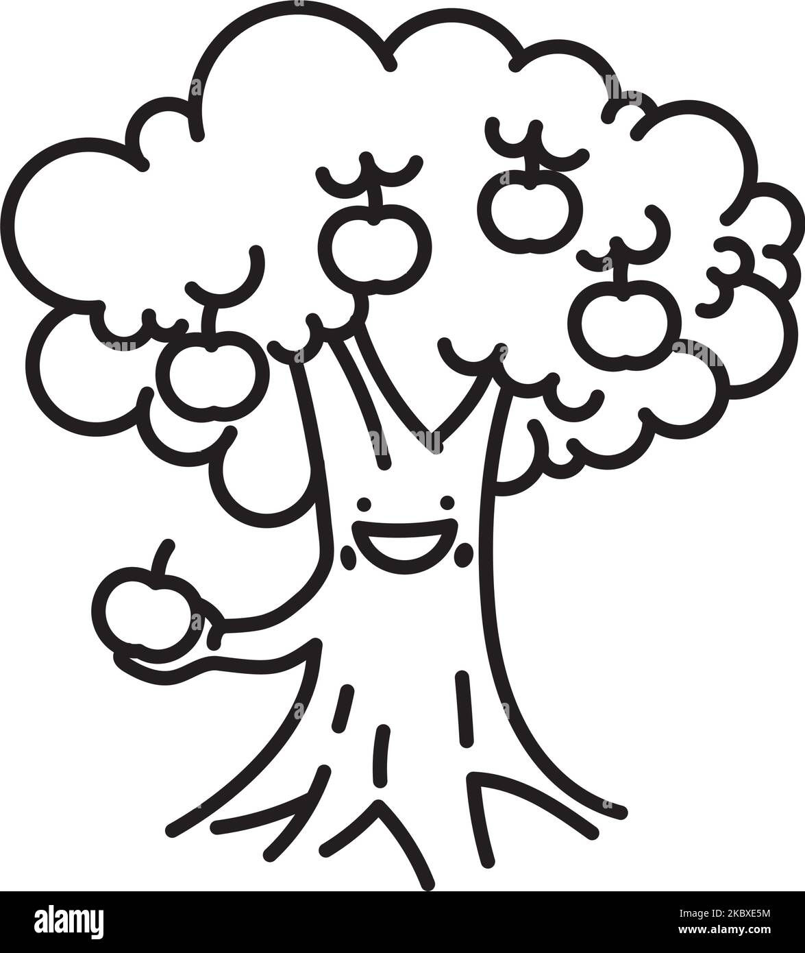 Wallpaper #9mdFCpMBSpphPi3-NNO0557 Realistic Cartoon Apple Tree