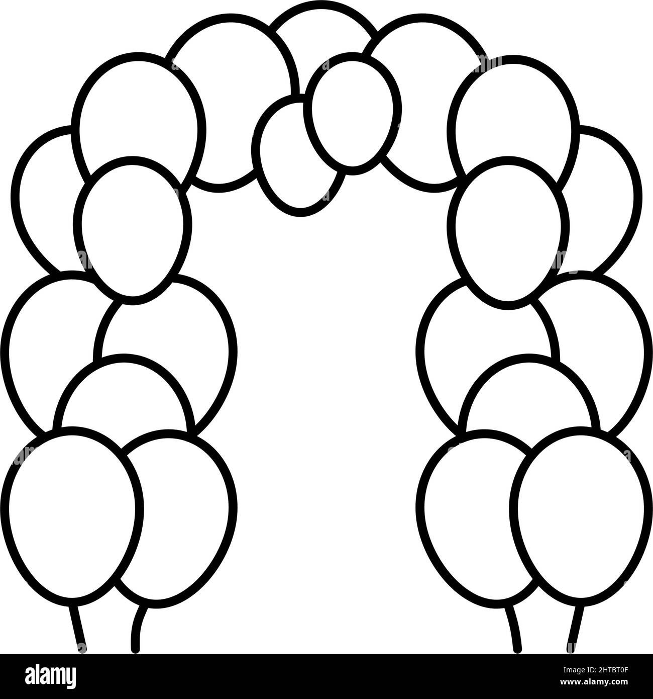 Wallpaper #MDHaNZMB5zzyi_yY3VhD434 Balloon Arch and Column Line Icon Vector Illustration Stock Vector