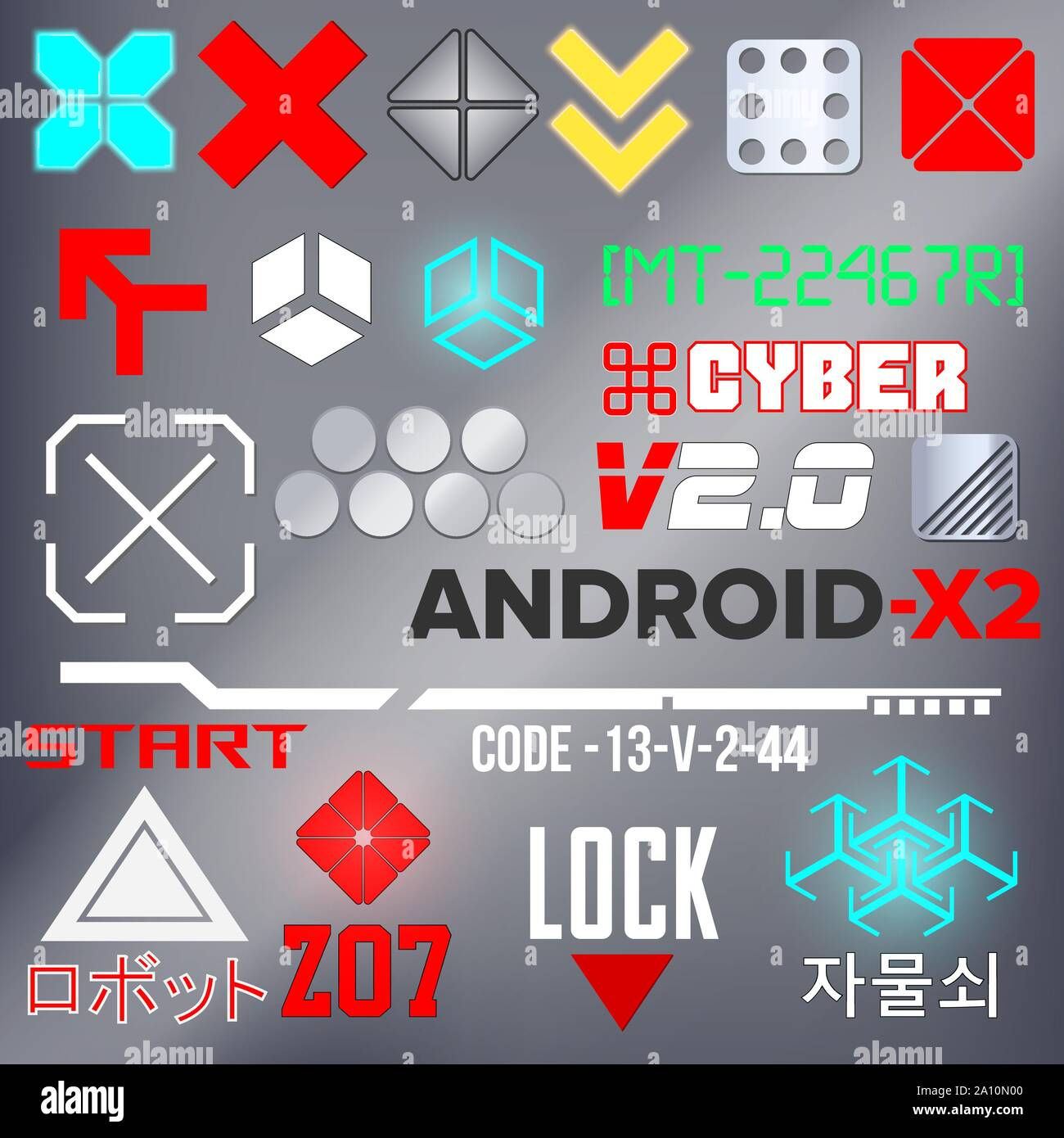 Wallpaper #sXSw1I4B_8f4nGFa4HWG59 Cyberpunk Style Elements Color Stock Vector Image Art Alamy