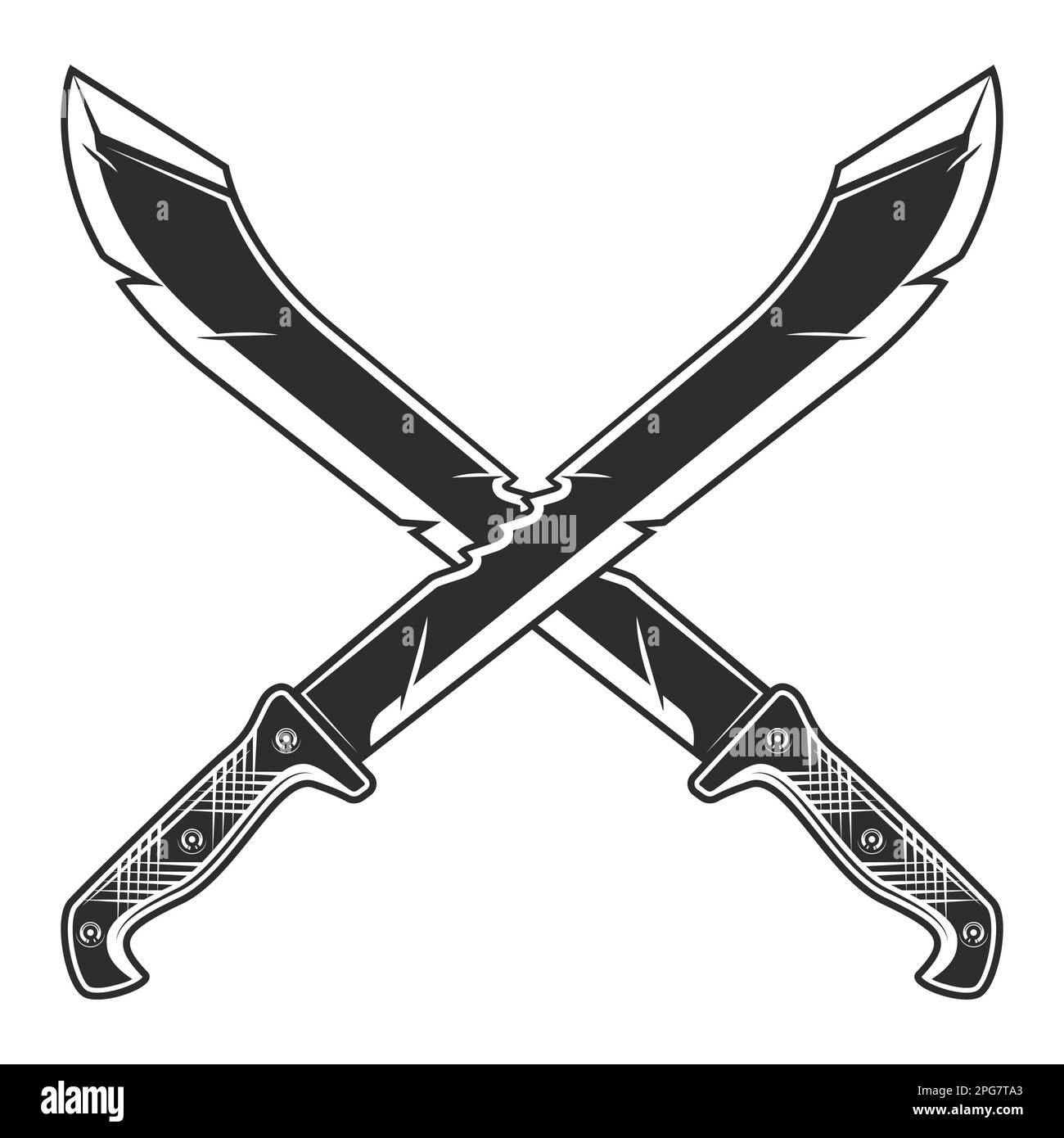 Wallpaper #7xowUJMB1yWOL4qgNn_e279 Crossed Machete Sharp Knife Icon Melee Weapon of Hunter in Jungle
