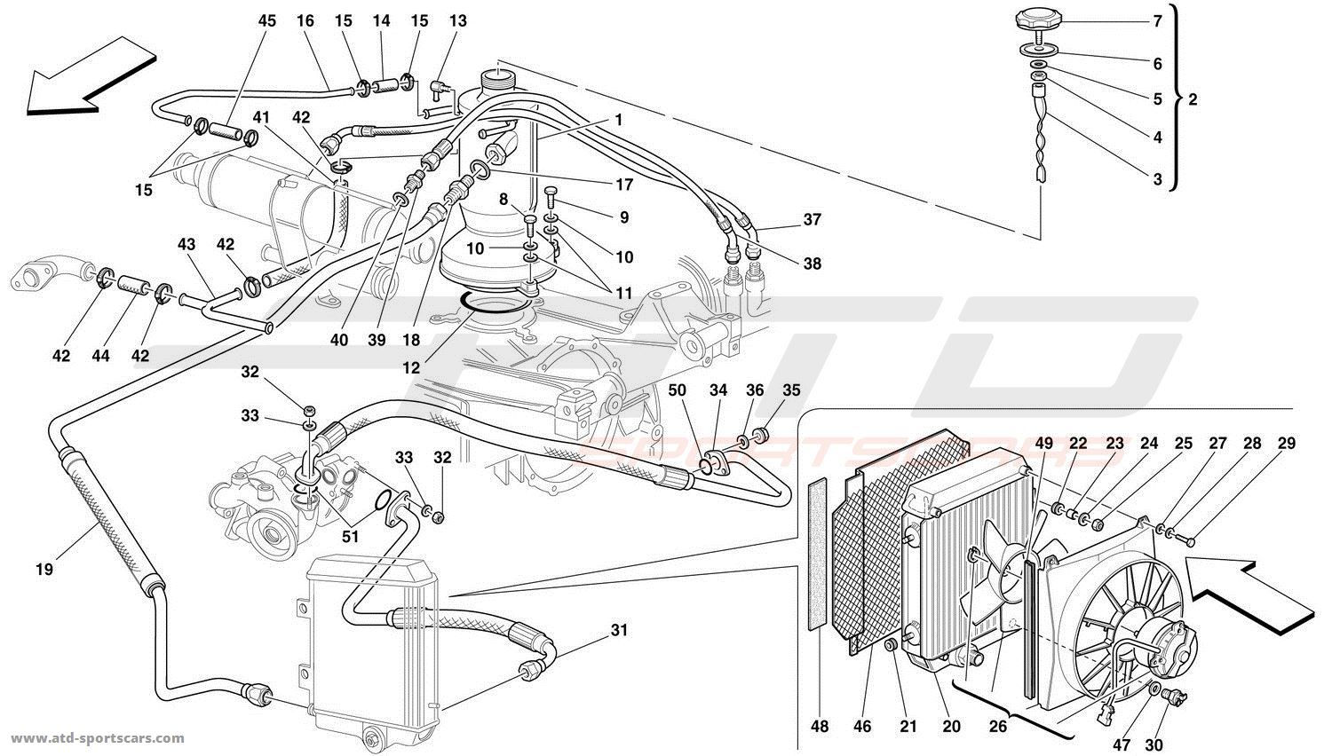 Wallpaper #Y2gHG5MBSpphPi3-9R5h162 Ferrari F50 Lubrication System Radiator Blow by System and Pipes