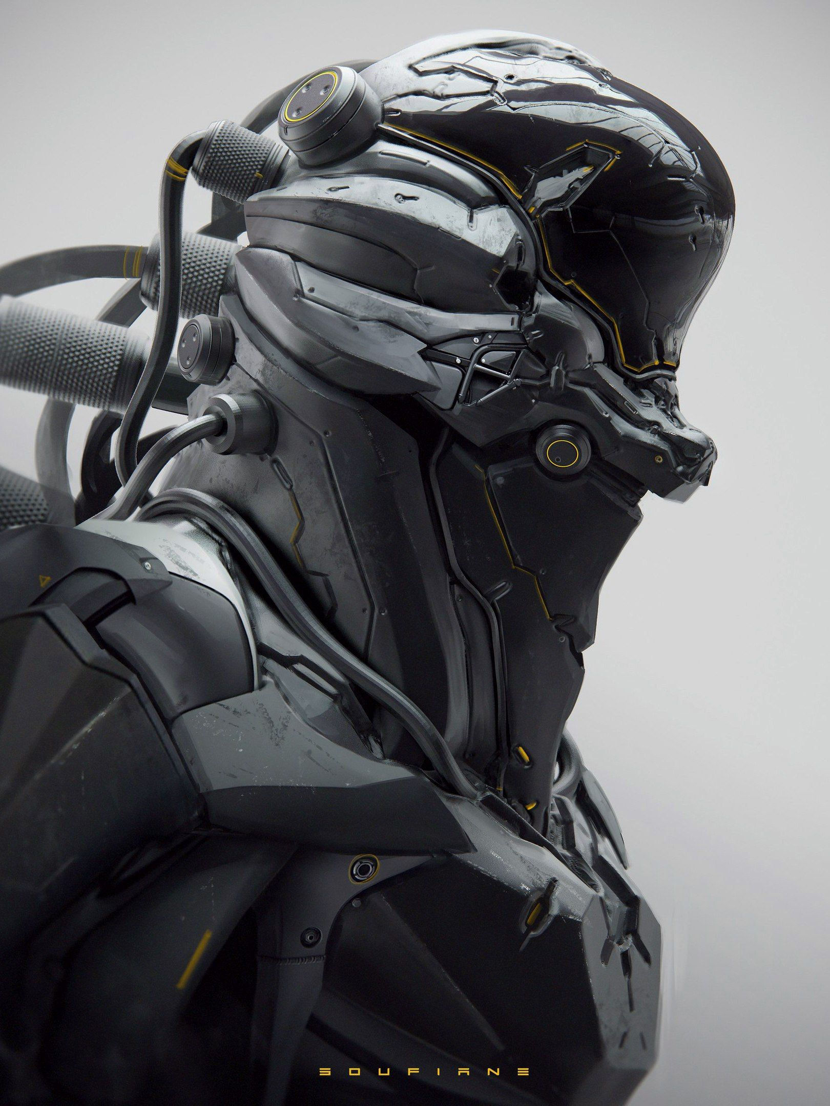 Wallpaper #TxlsAo8BtGB6xQ78AUre38 Cyberpunk Futurism Robots Concept Sci Fi Art Futuristic Helmet