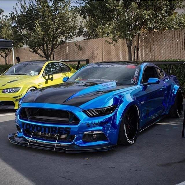 Wallpaper #driY3JIBJvJKYCmENPxe62 Ford Mustang Modified Slammed Chrome Blue Mustang GT Httpswww