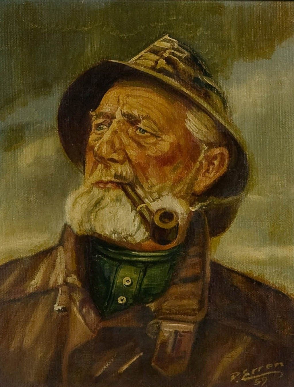 Wallpaper #0jEXNpMB5zzyi_yYPFik275 Portrait of a Danish Fisherman Old Fisherman Painting Art Painting