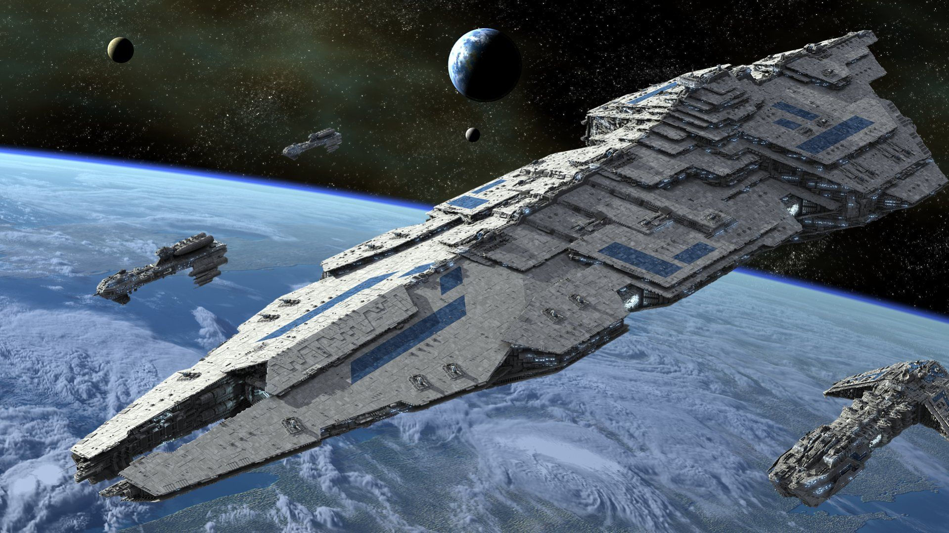 Wallpaper #zRmiHo8BtGB6xQ785HlH36 Space Cruiser Looks Like a Super Star Destroyer Spaceship Art Sci