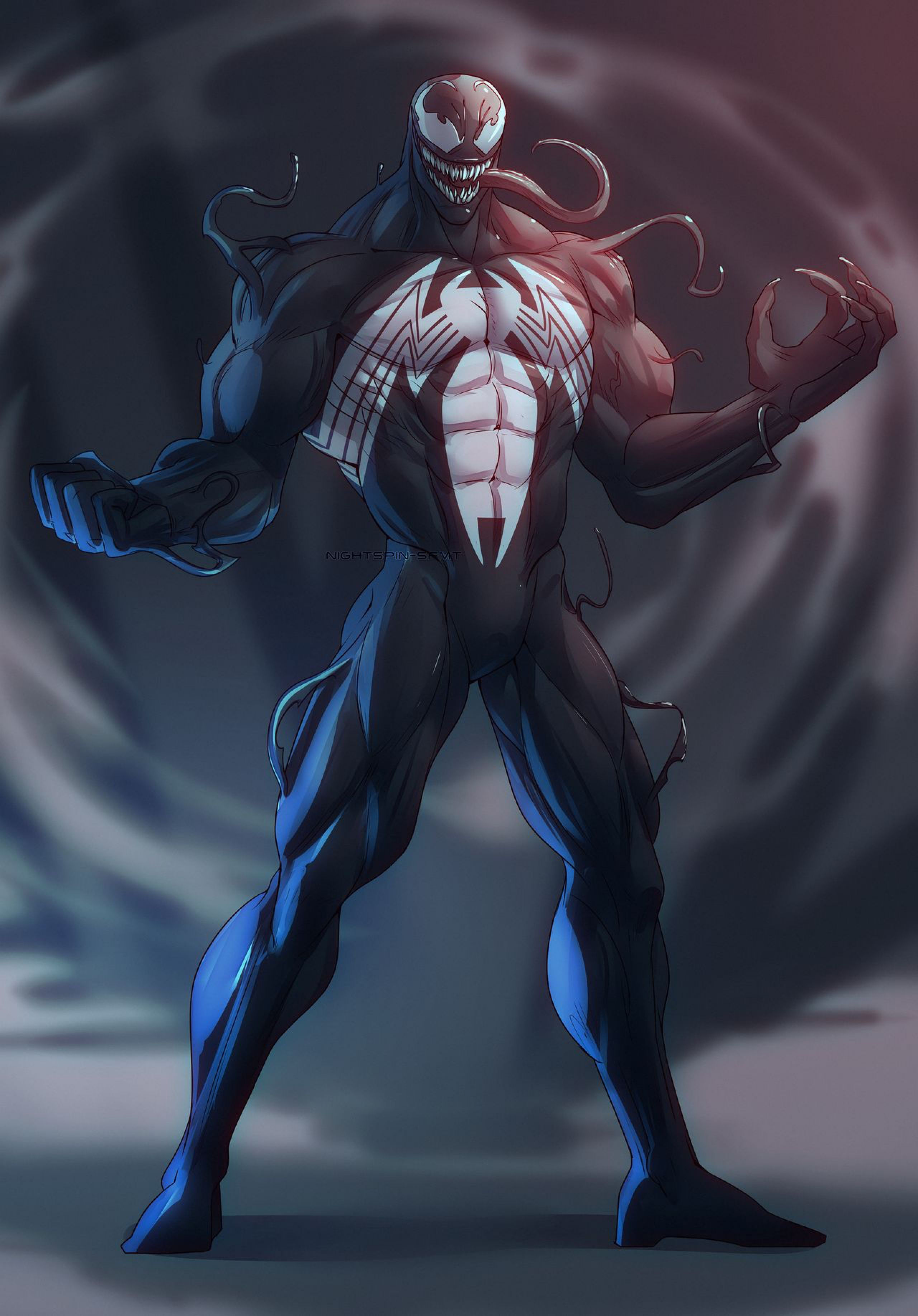 Wallpaper #faegMpMBlSzal8H1W9v91 Venom Fan Art by Nightspin Sfmt on at Deviantart Venom Comics