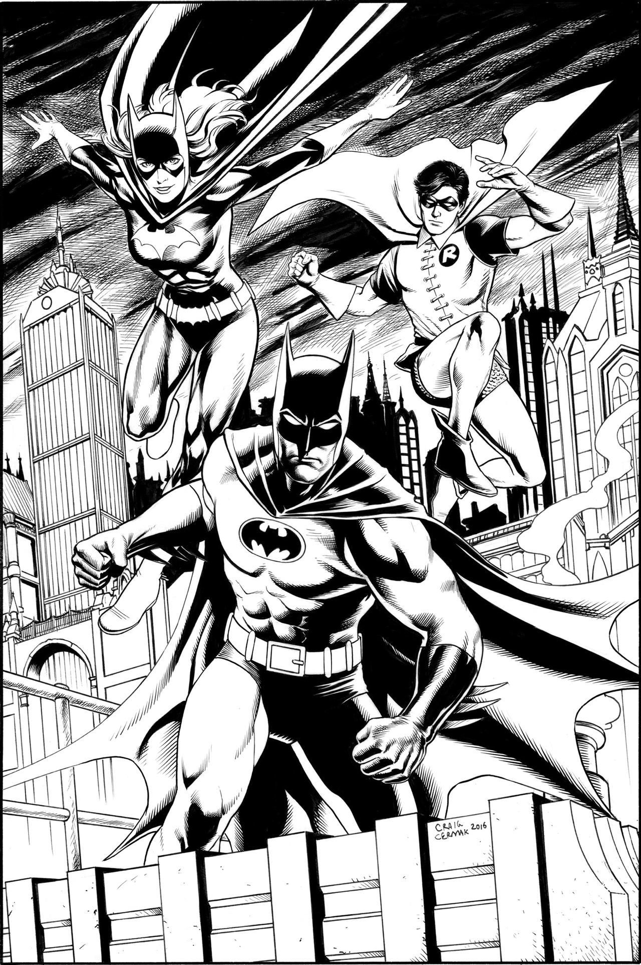 Wallpaper #hxmJLY8BtGB6xQ78n5LB8 Batman and Robin Wayne in Black and White Ink Art by Steve Vandermeer