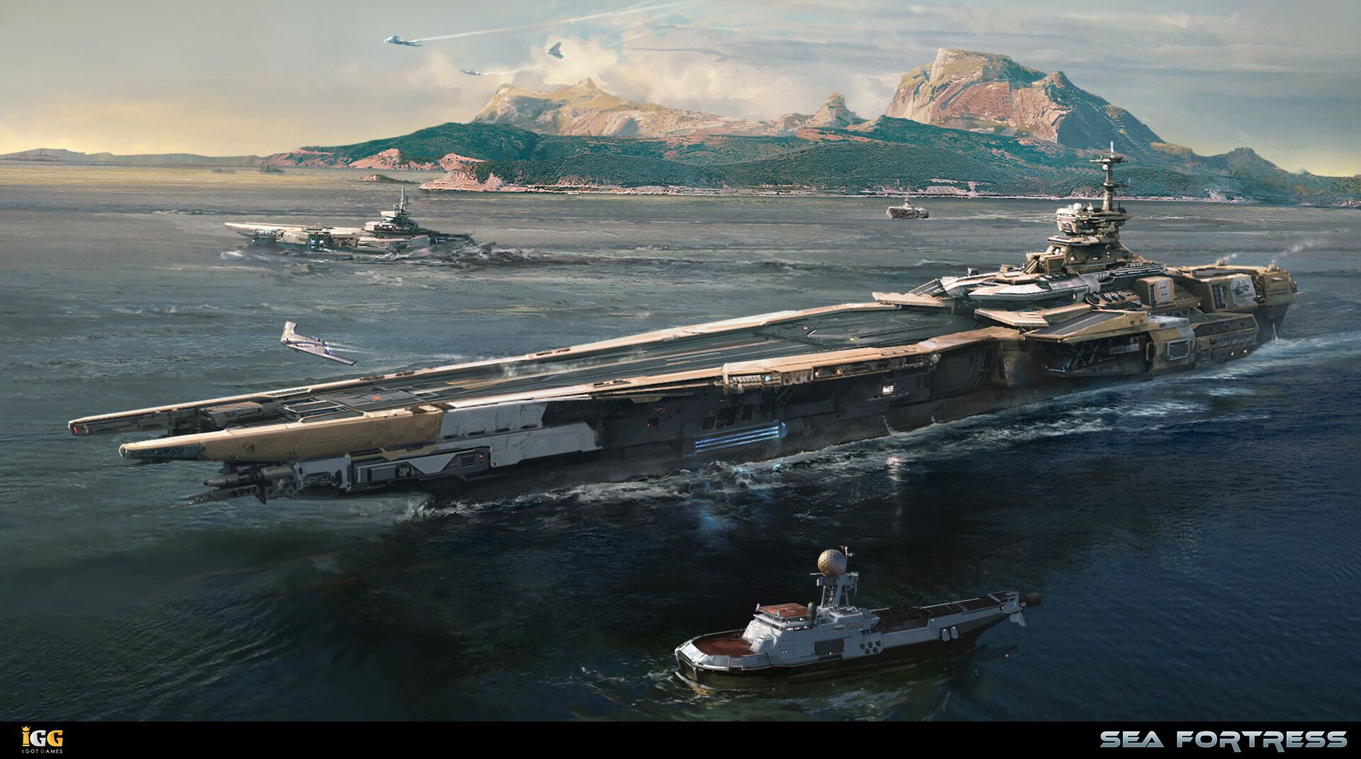 Wallpaper #M3078o4Bnwiau_P6VQu330 Artstation Sea Fortress 02 Zhu Liu Futuristic Armour Futuristic