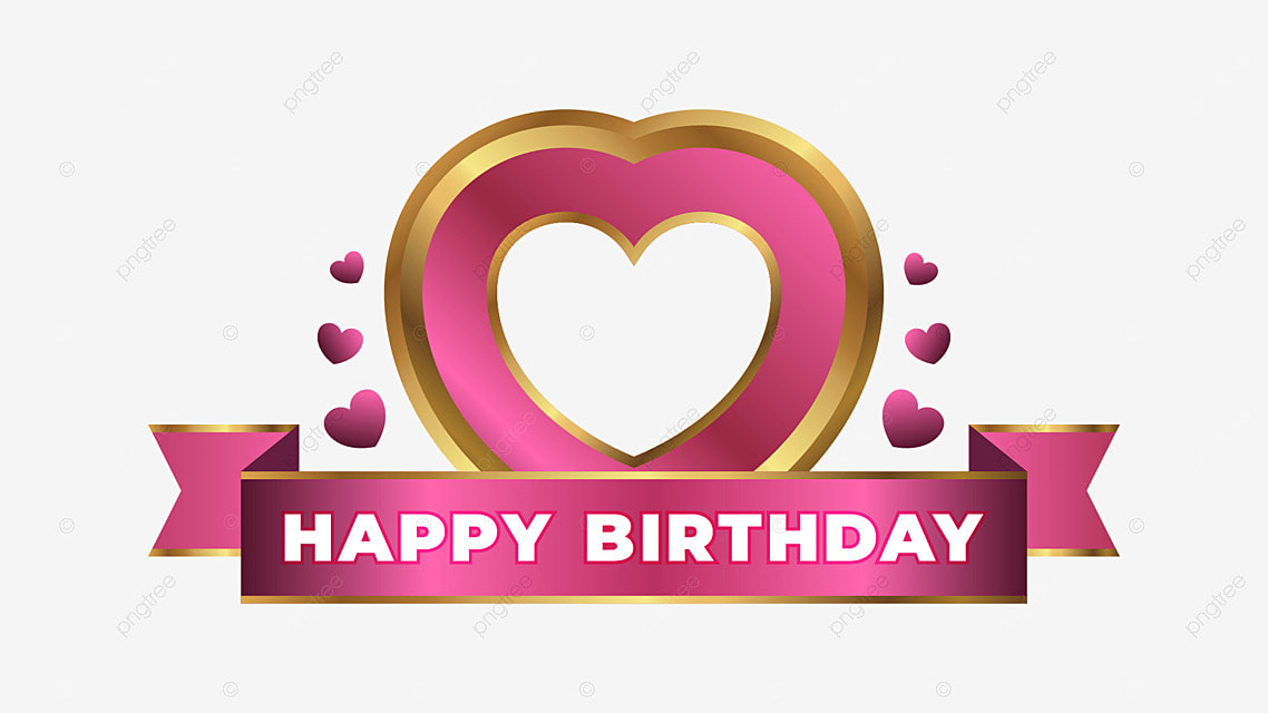 Wallpaper #GJzz4JIBZHQxiYarf7n2308 Pink Ribbon Banner Vector Art Png Pink Heart Happy Birthday Banner Png