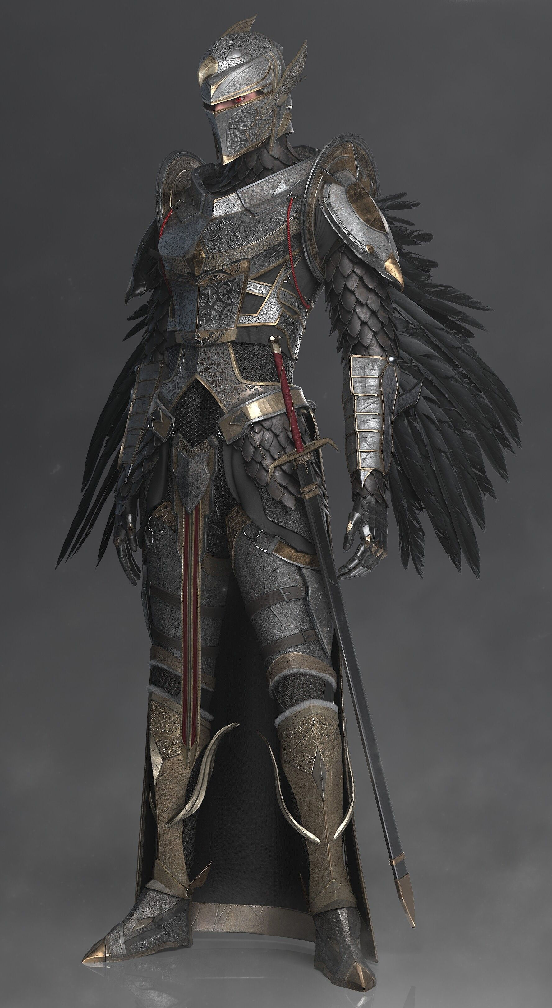Wallpaper #hxklLI8BtGB6xQ78ao_Y24 Dark Knight Armor Concept Art