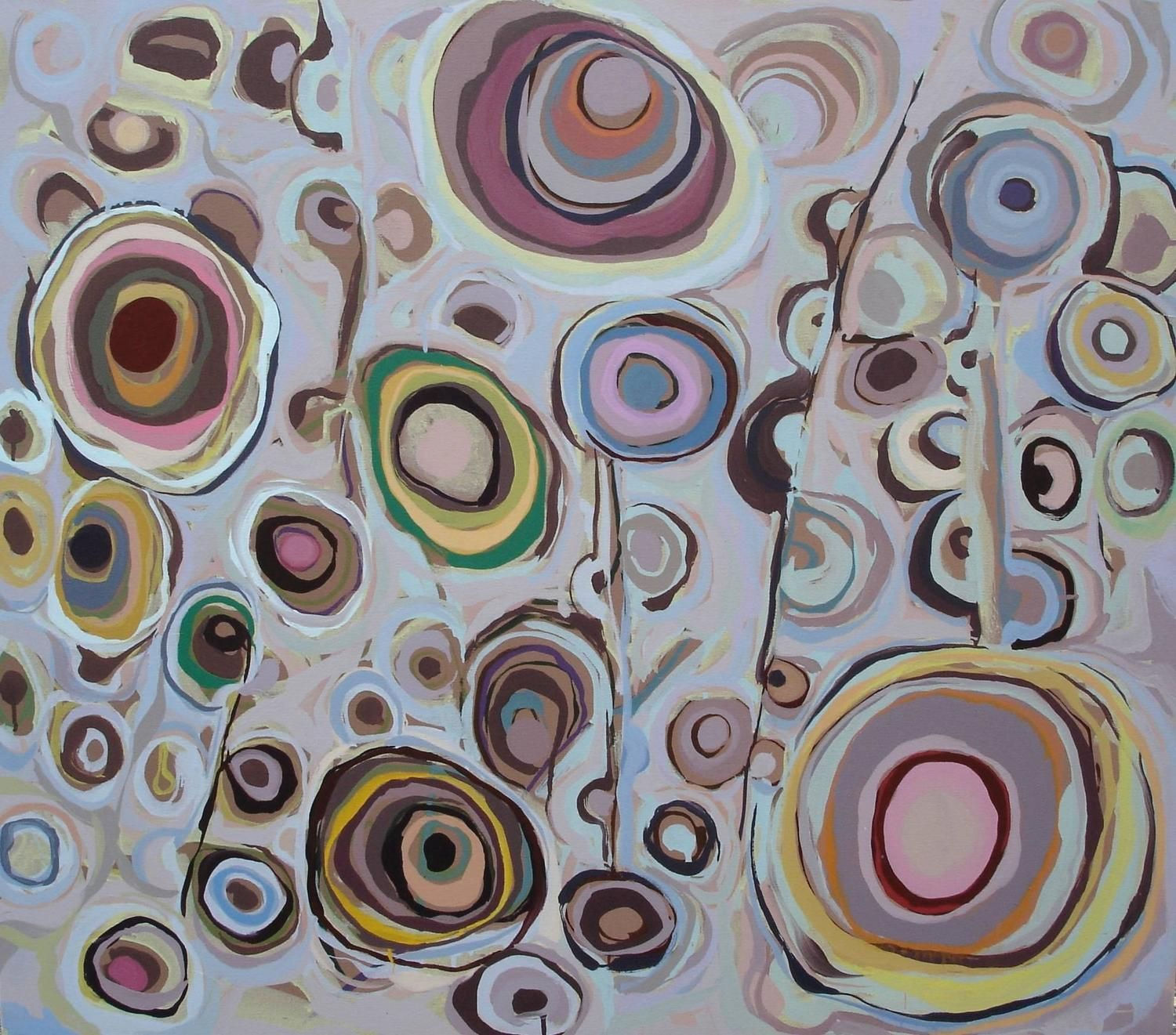 Wallpaper #52dQ-5IBSpphPi3-YpO8373 Gus Yero Untitled Circles Acrylic on Canvas 46 X 40 4800 Cotton