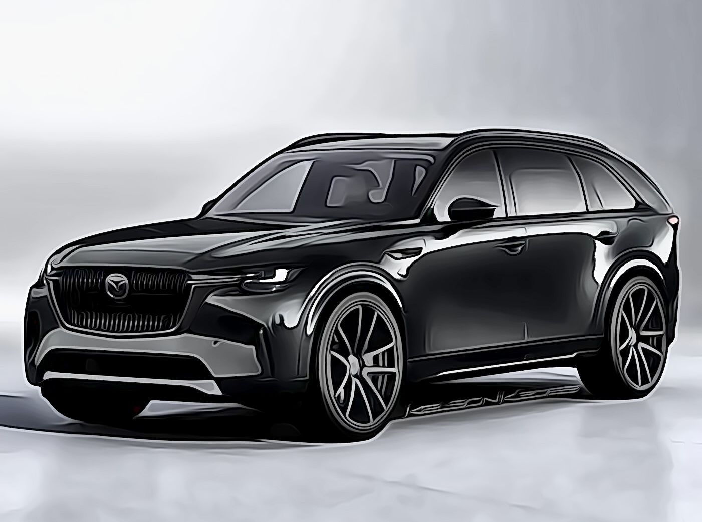 Wallpaper 5E1FB Interpretation of 2024 Mazda Cx 90 from Render on Autoevolution Mazda HD Wallpaper 5E1FB