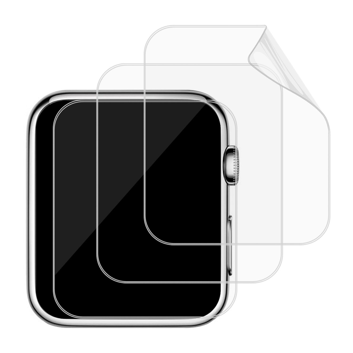 Wallpaper #sWf07JIBSpphPi3-5FU3262 Apple Watch Screen Protector Full Coverage Jetech Softough 3 Pack