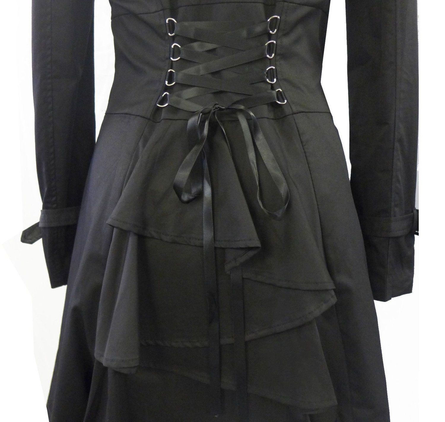 Wallpaper #kyxGSZMB0E1QgA7wmPIG114 Victorian Corset Steampunk Coat Long Black Trench Coat