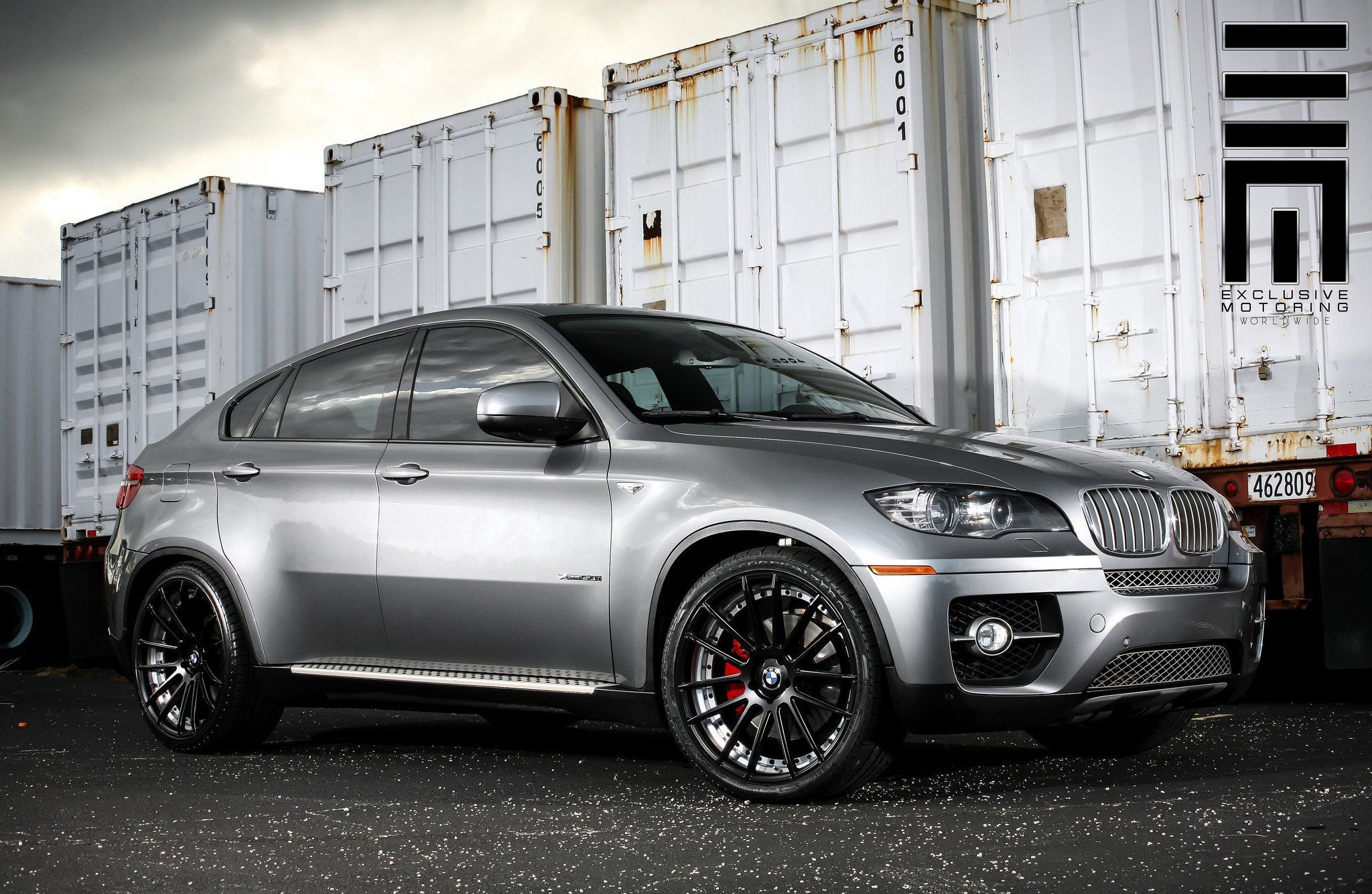 Wallpaper #DliYNJMBzN9vxX34qT30320 Metallic Gray BMW X6 on Black Wheels by Exclusive Motoring in 2023