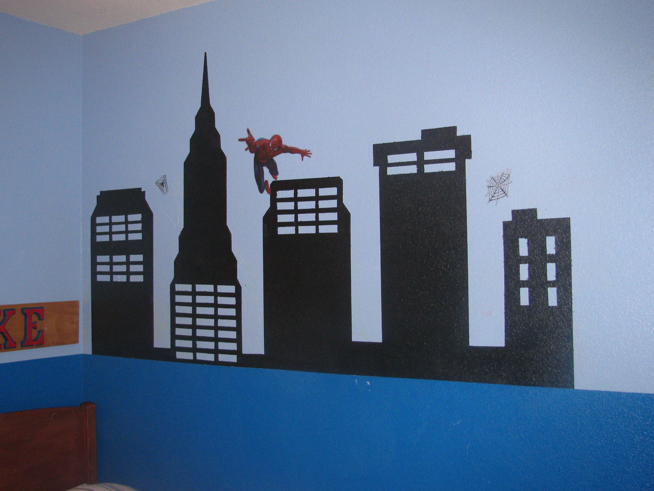 Wallpaper #EGiVFpMBSpphPi3-6QxI249 Pin by Lucy Finegan on for Boys Spiderman Wall Painting Boy Room