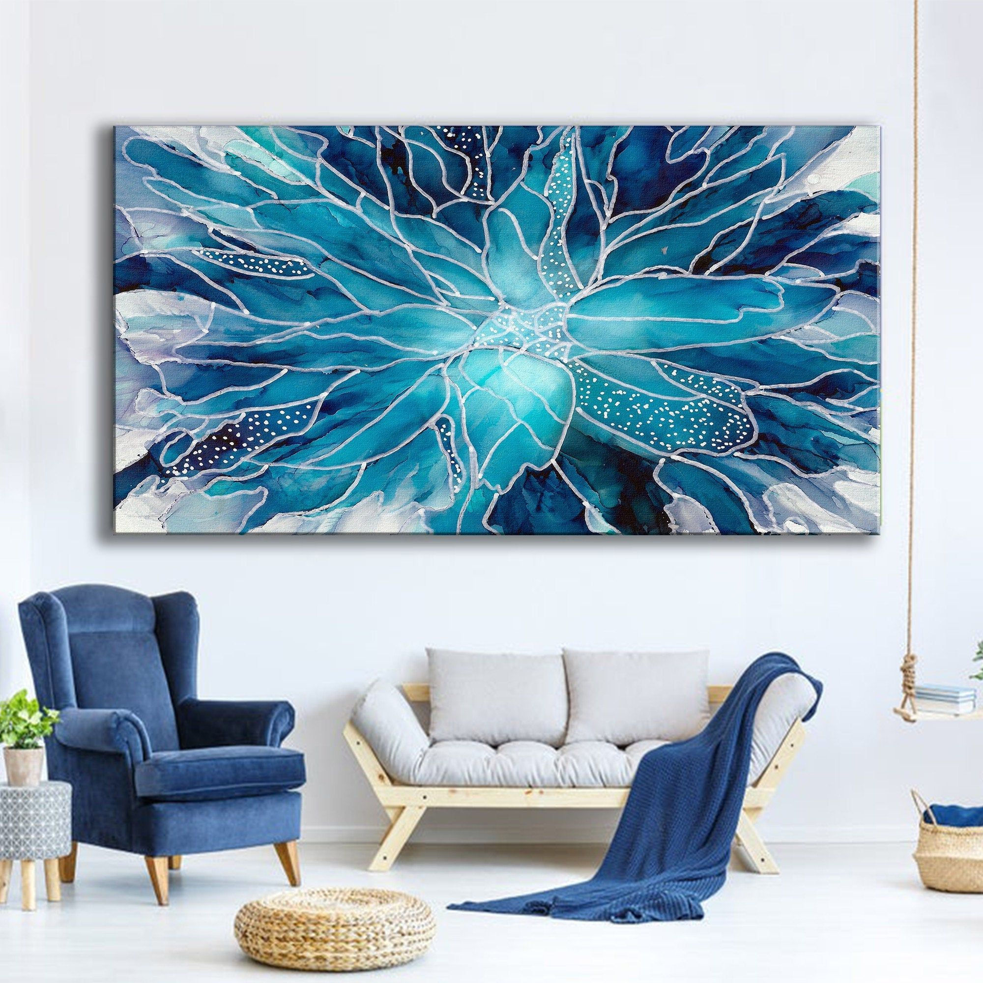 Wallpaper #4598c Original Painting Blue Abstract Art Abstract Blue Painting Etsy Uk