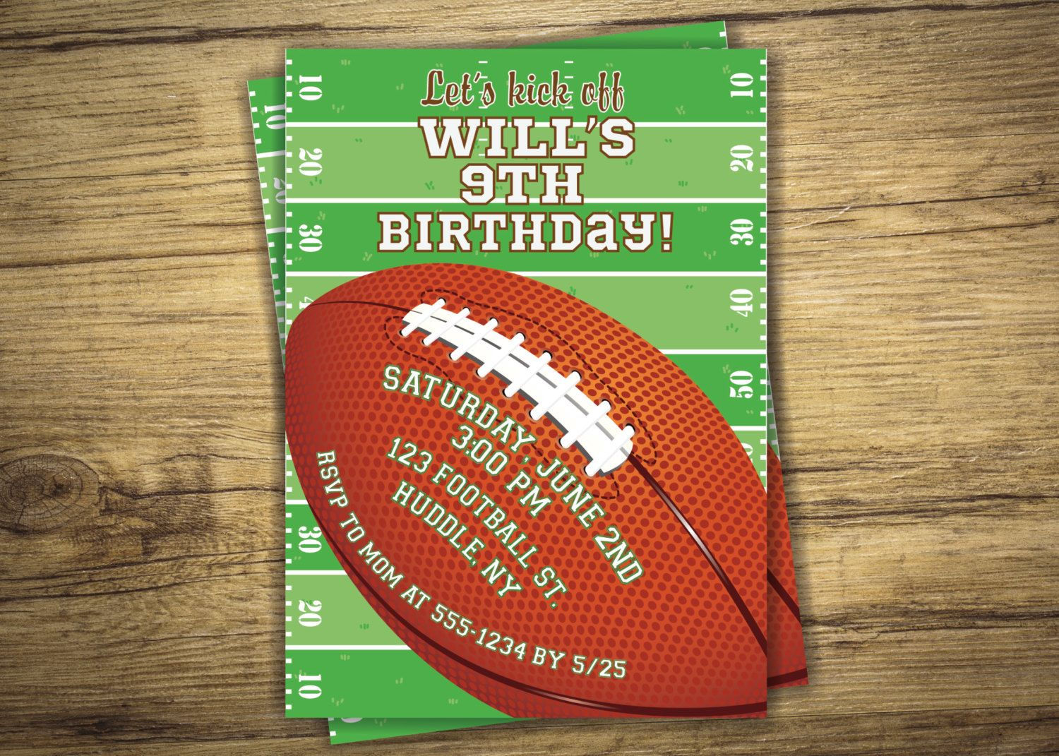 Wallpaper #f6344 Free Printable Football Birthday Invitations Drevio Free and