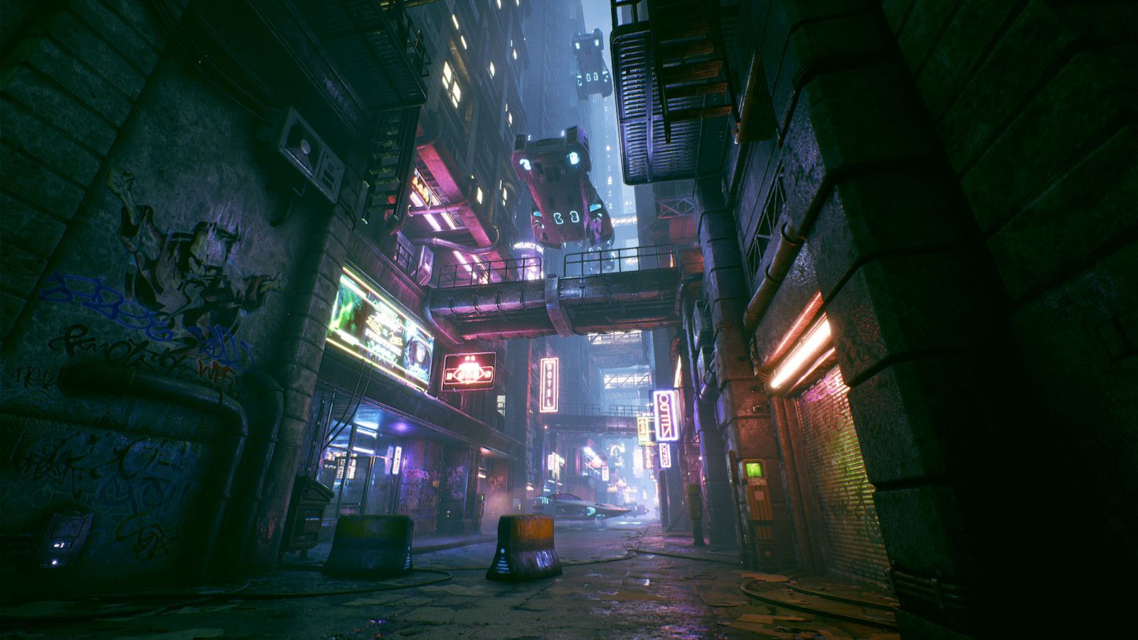 Wallpaper #3Rm3Ao8BtGB6xQ78REpq39 Cyberpunk City Alley Unreal Engine 4 Michal Baca on Artstation at