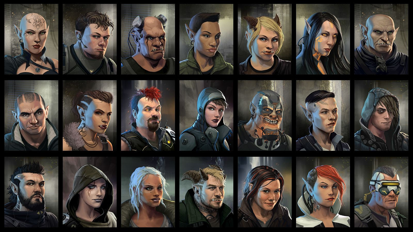 Wallpaper #9mg9FpMBSpphPi3-_gos192 Dragonfall Portraits Shadowrun Returns Cyberpunk Dragons Top Video