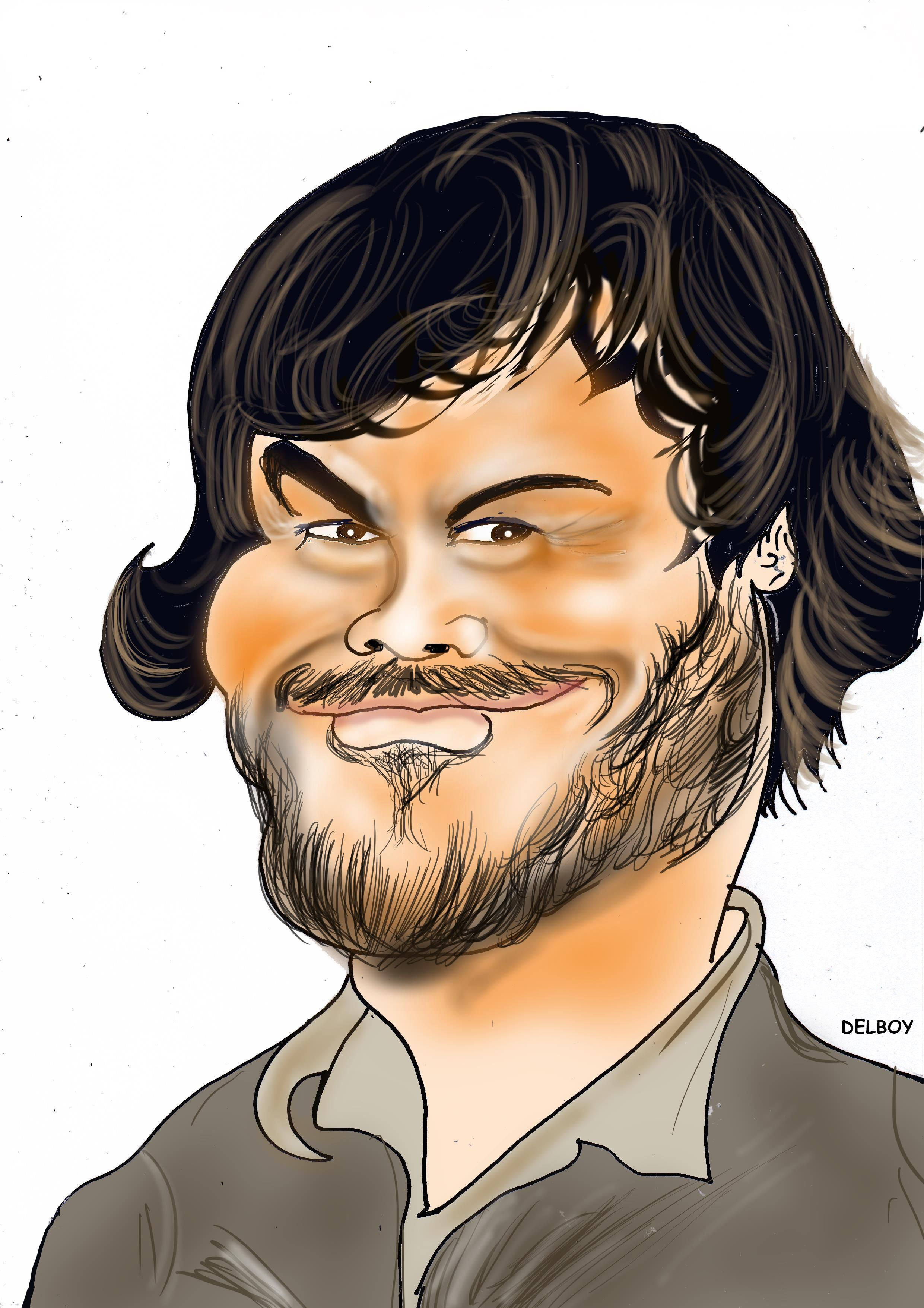Wallpaper #f200d Intricate Detailed Caricature of Jack Black by Robert Crumb Creative