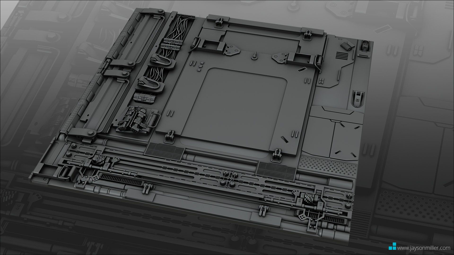 Wallpaper #5WjrF5MBSpphPi3-rxCo94 Scifi Floor Study 01 B Jayson Miller Scifi Interior Sci Fi Sci Fi