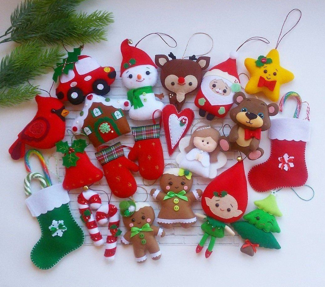 Wallpaper #9TF2NZMB5zzyi_yYKVak118 Christmas Ornaments Felt Ornaments Christmas Felt Decor Big Set Cute