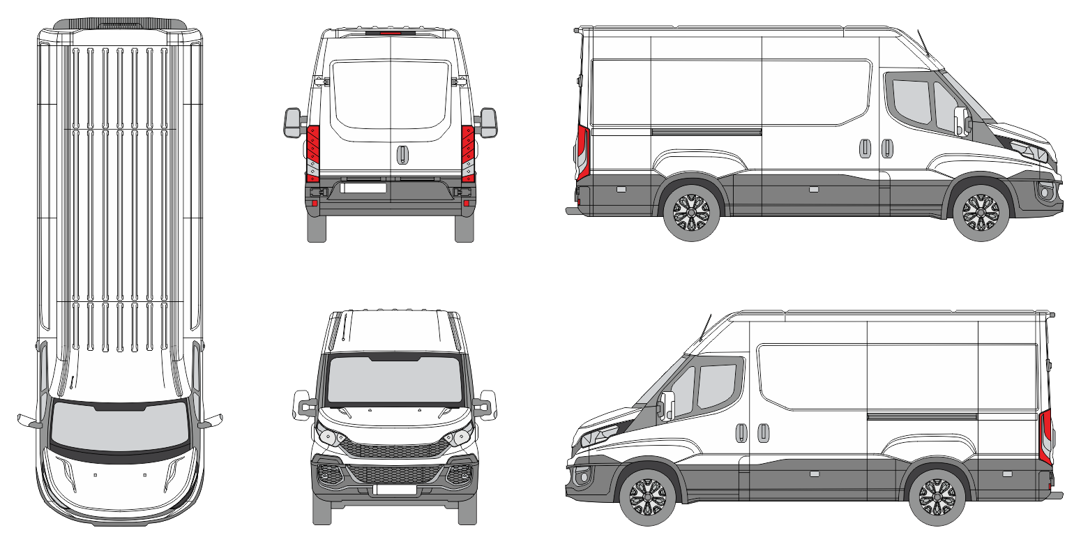 Wallpaper #C1hONJMBzN9vxX34hjxU349 Download Vehicle Template for Designing Vehicle Wrap for Iveco Daily