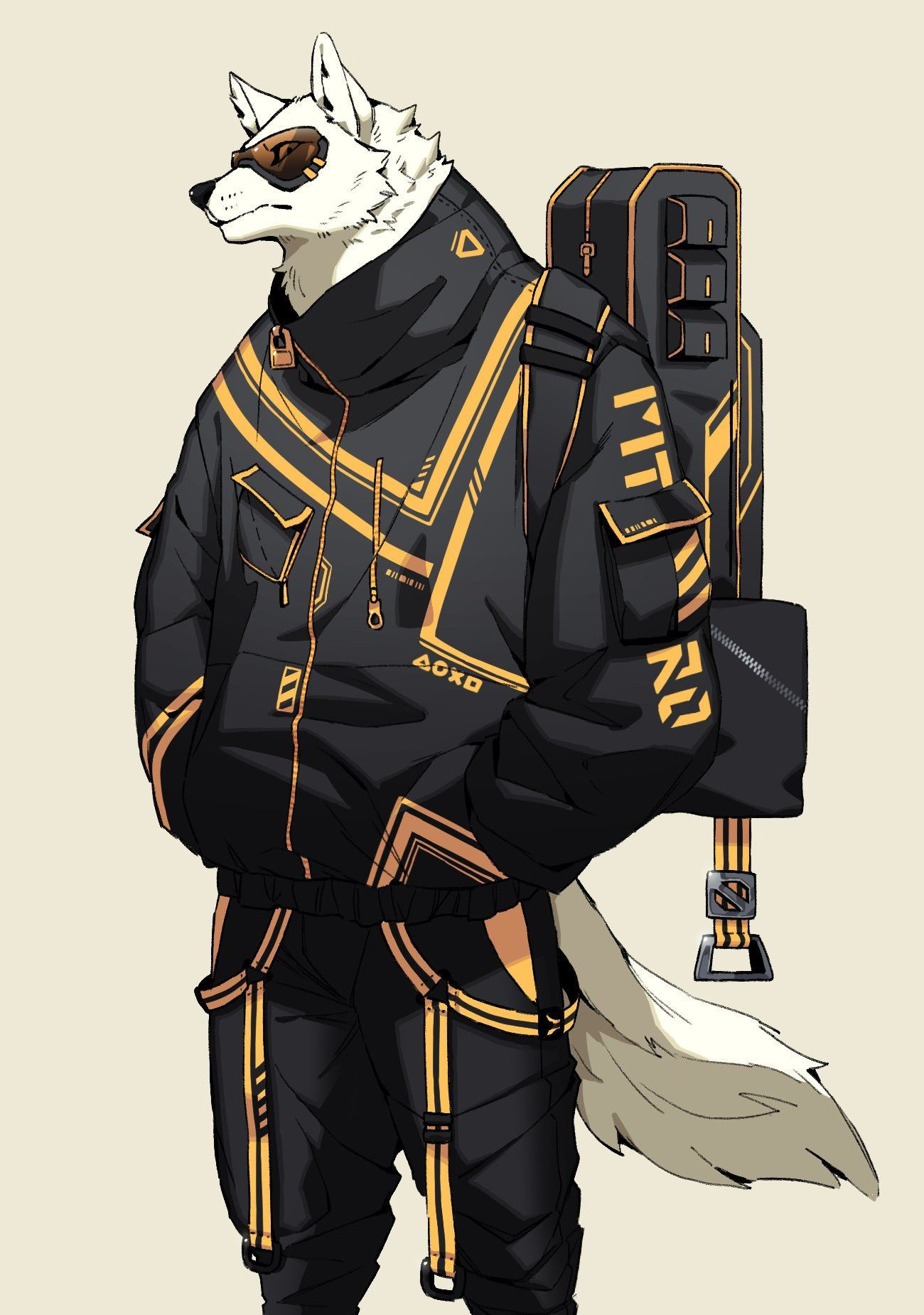 Wallpaper #hn399I4Bnwiau_P6SxF451 Cyber Wolf by at Spacechanneru on Twitter Werewolf Character Design