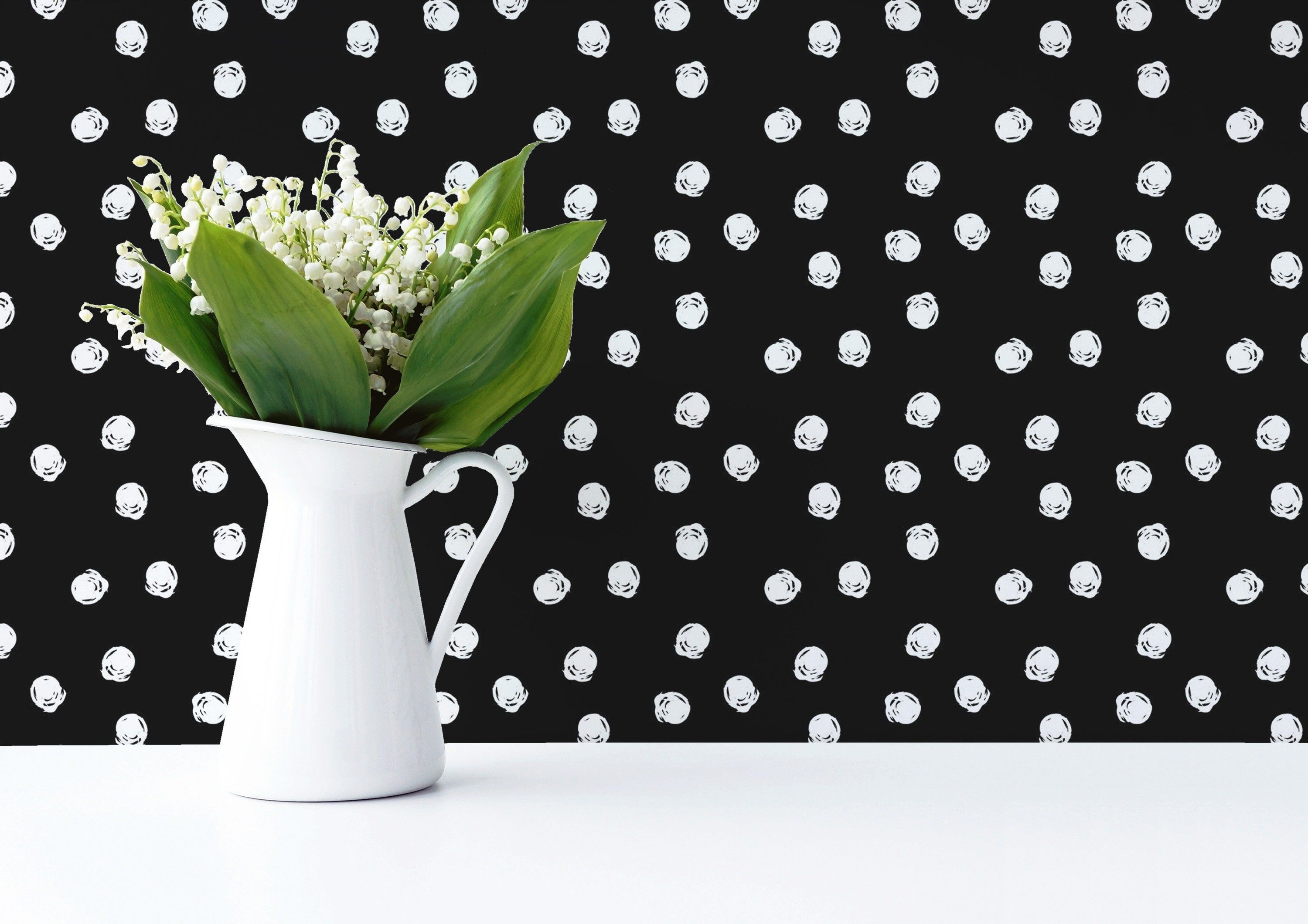 Wallpaper #BGc5B5MBSpphPi3-MMXD348 Black Polka Dot Peel and Stick Wallpaper Bold Polka Dot Etsy in