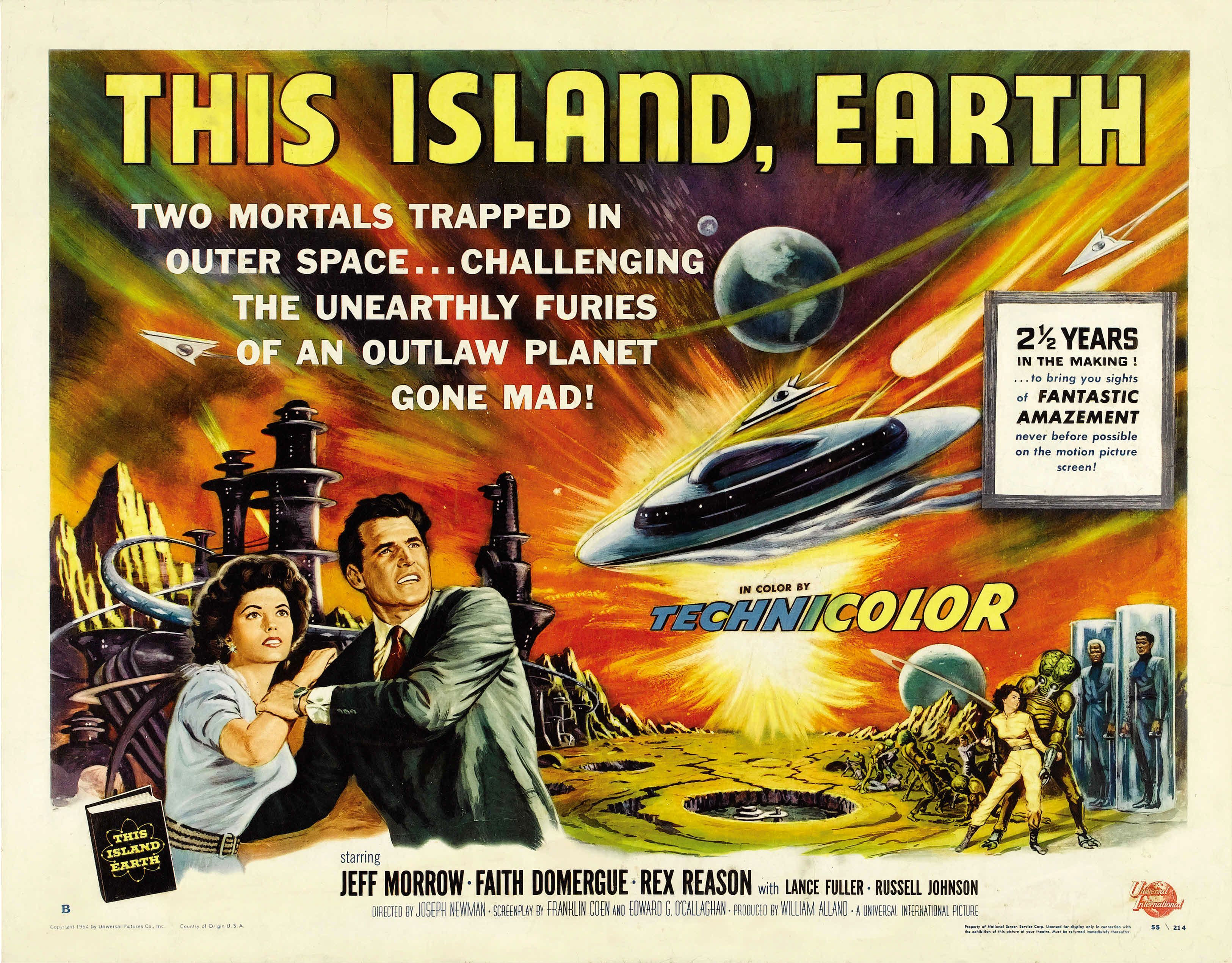 Wallpaper #dKUuMpMB0vj5YdARvtPh210 Lobby Card from the 1955 Motion Picture This Island Earth Filmes