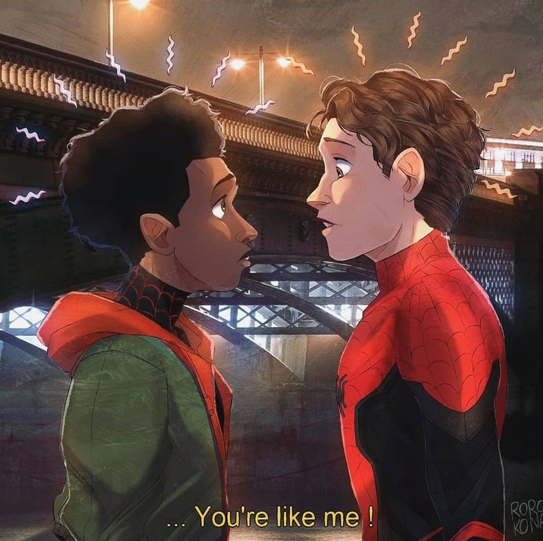 Wallpaper #_PQcOpMBKFX8bn3r6ndN117 Peter Parker Miles Morales Wallpaper