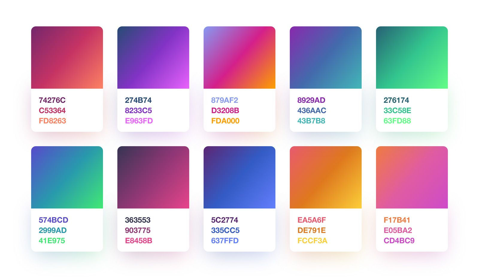 Wallpaper #4d8a7 Trendy Beautiful Gradient Color Palettes 2744052 Vector Art at Vecteezy