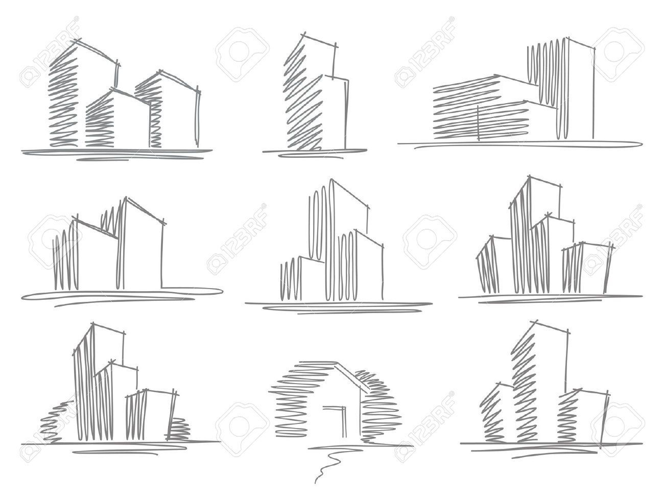 Wallpaper #dmfr65IBSpphPi3-5U-B284 Stock Vector Building Sketch Sketches Architecture Graphics