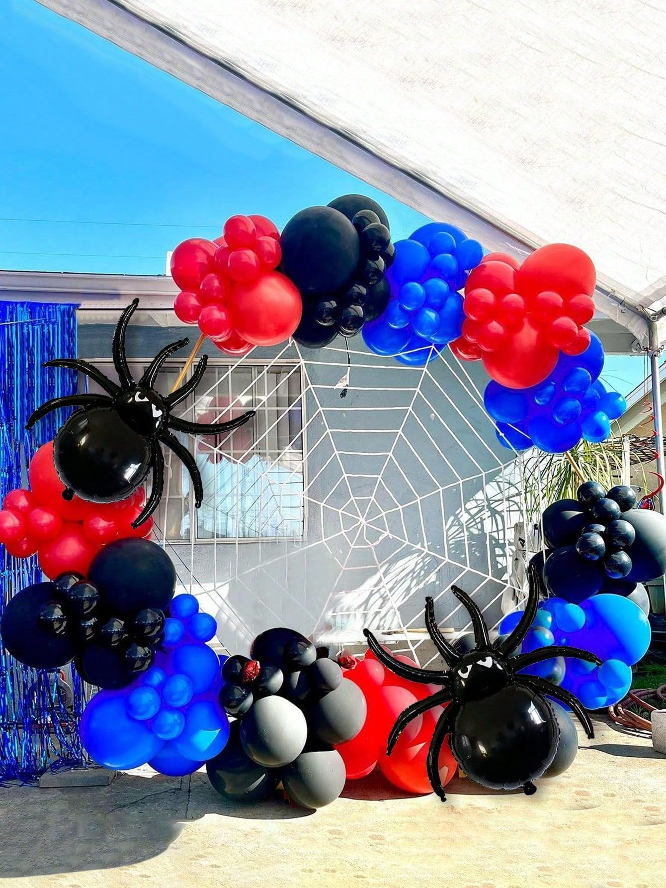 Wallpaper #MDHaNZMB5zzyi_yY3VhD30 125pcsset Black Spider Aluminum Foil Balloon Arch Kit Including Red