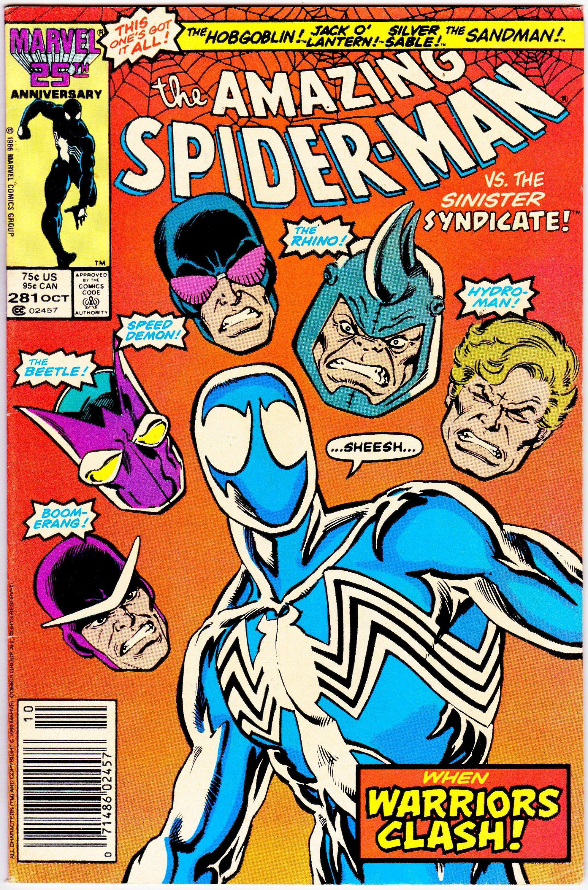 Wallpaper #QBnG944BtGB6xQ785kVV51 Amazing Spider Man 281 1963 1st Series October 1986 Marvel Comics