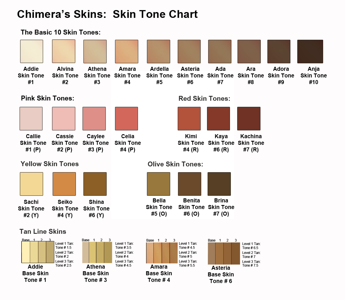 Wallpaper #e3af3 Skin Tone Mixing Chart Create Art with Me