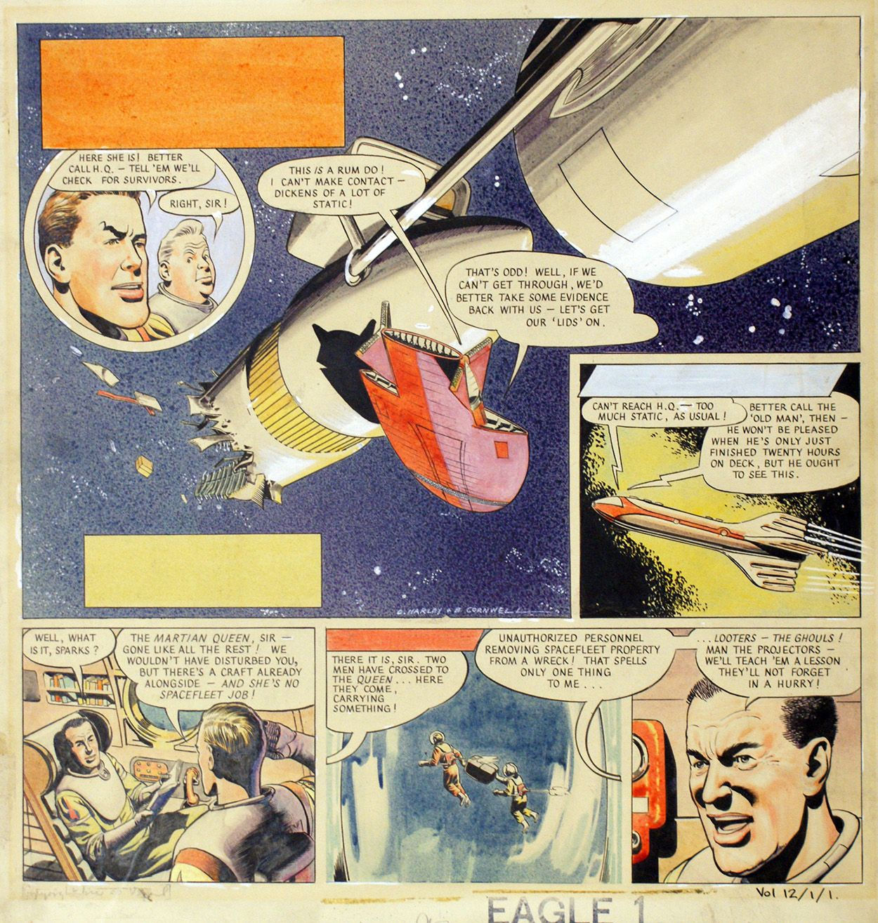 Wallpaper #KWch-ZIBSpphPi3-vozd210 Dan Dare Pilot of the Future Original Signed Art by Don Harley at