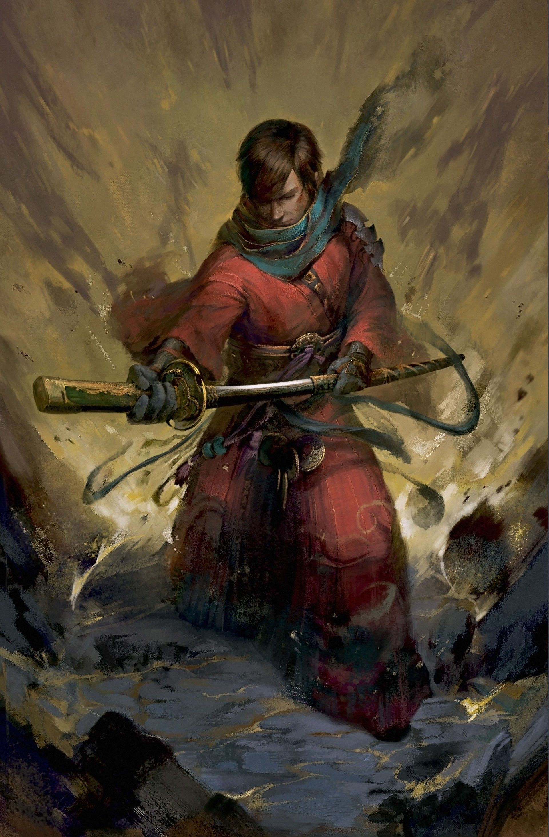 Wallpaper #RRkEBI8BtGB6xQ78KU1U15 Artstation Art Nero Gen Concept Art Characters Samurai Art