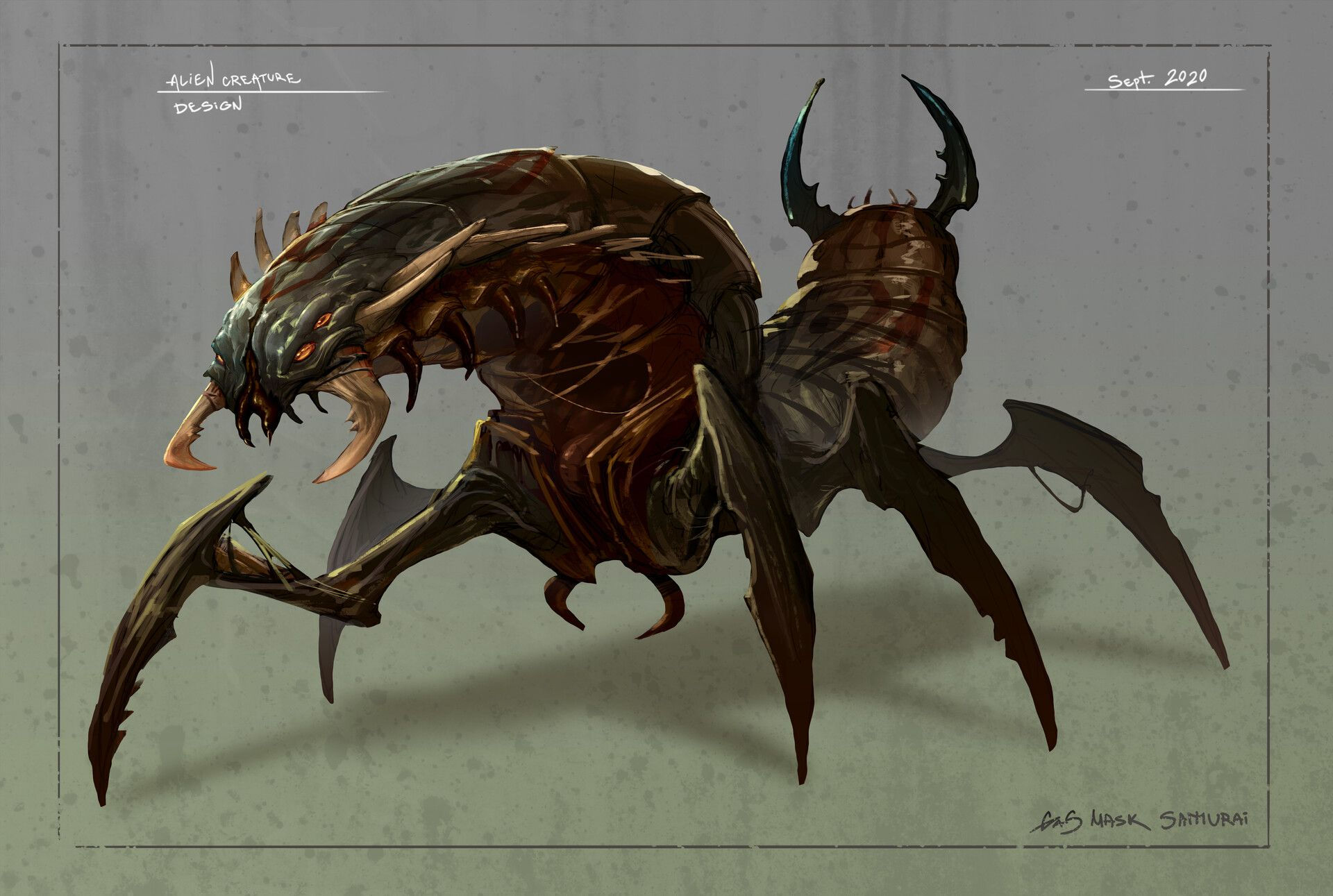 Wallpaper #6WgjJJMBSpphPi3-6Te2123 Alien Insect Creature Design Simeon Vasev Creature Concept Art