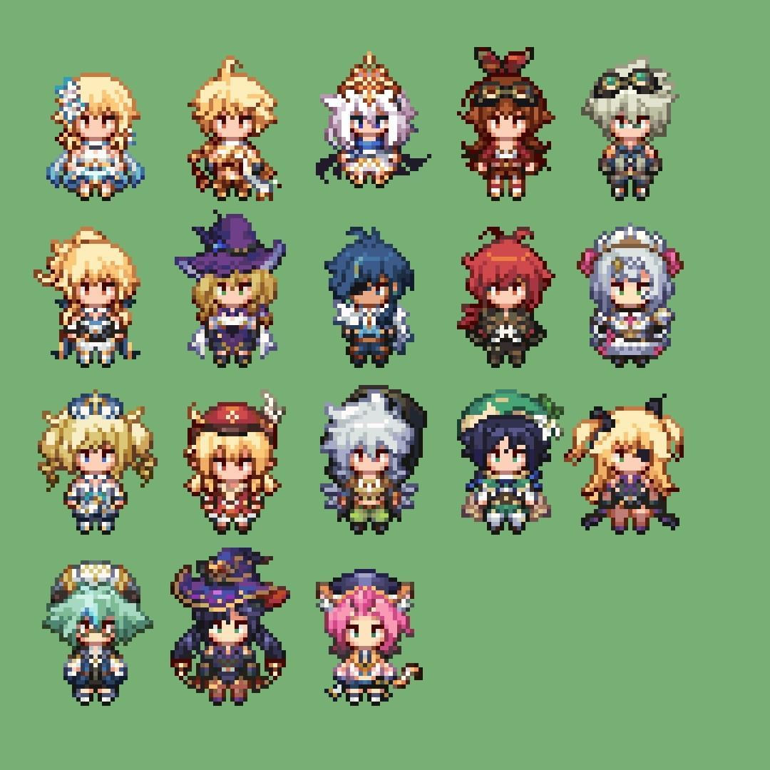 Wallpaper #D1YuepcBsd6xcFiEk9wE13 Pixel Art Characters with Perler Beads