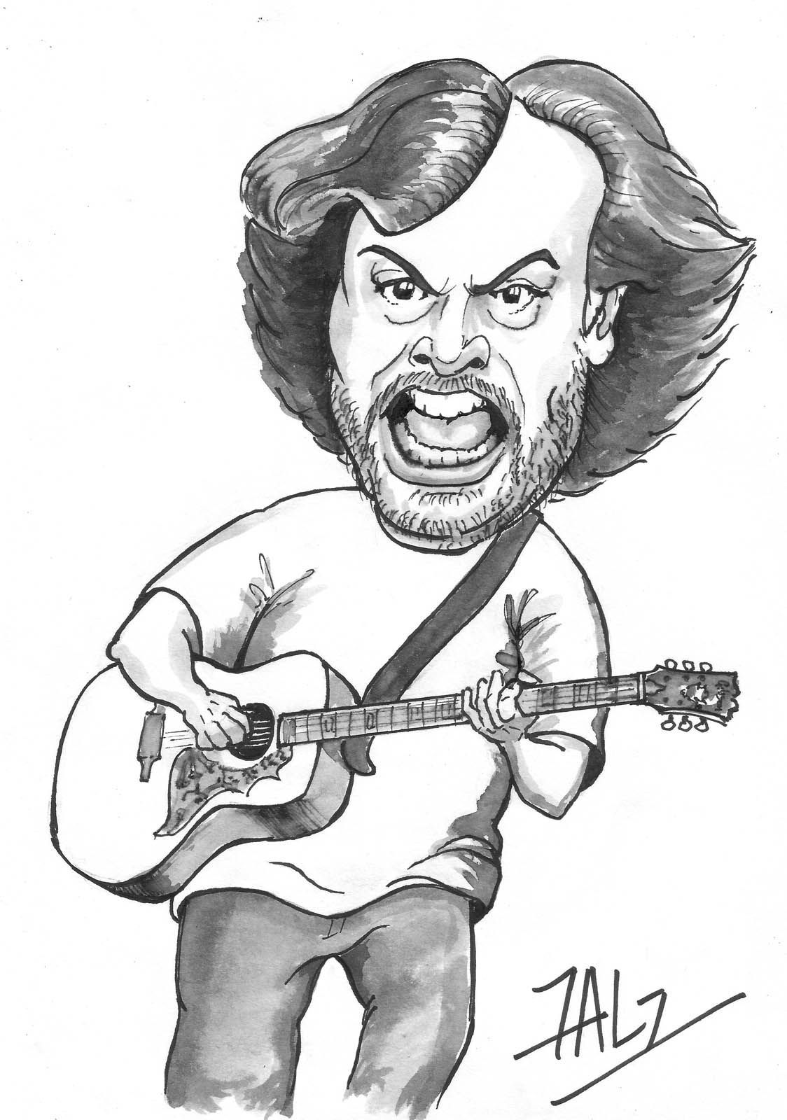 Wallpaper #f200d Intricate Detailed Caricature of Jack Black by Robert Crumb Creative