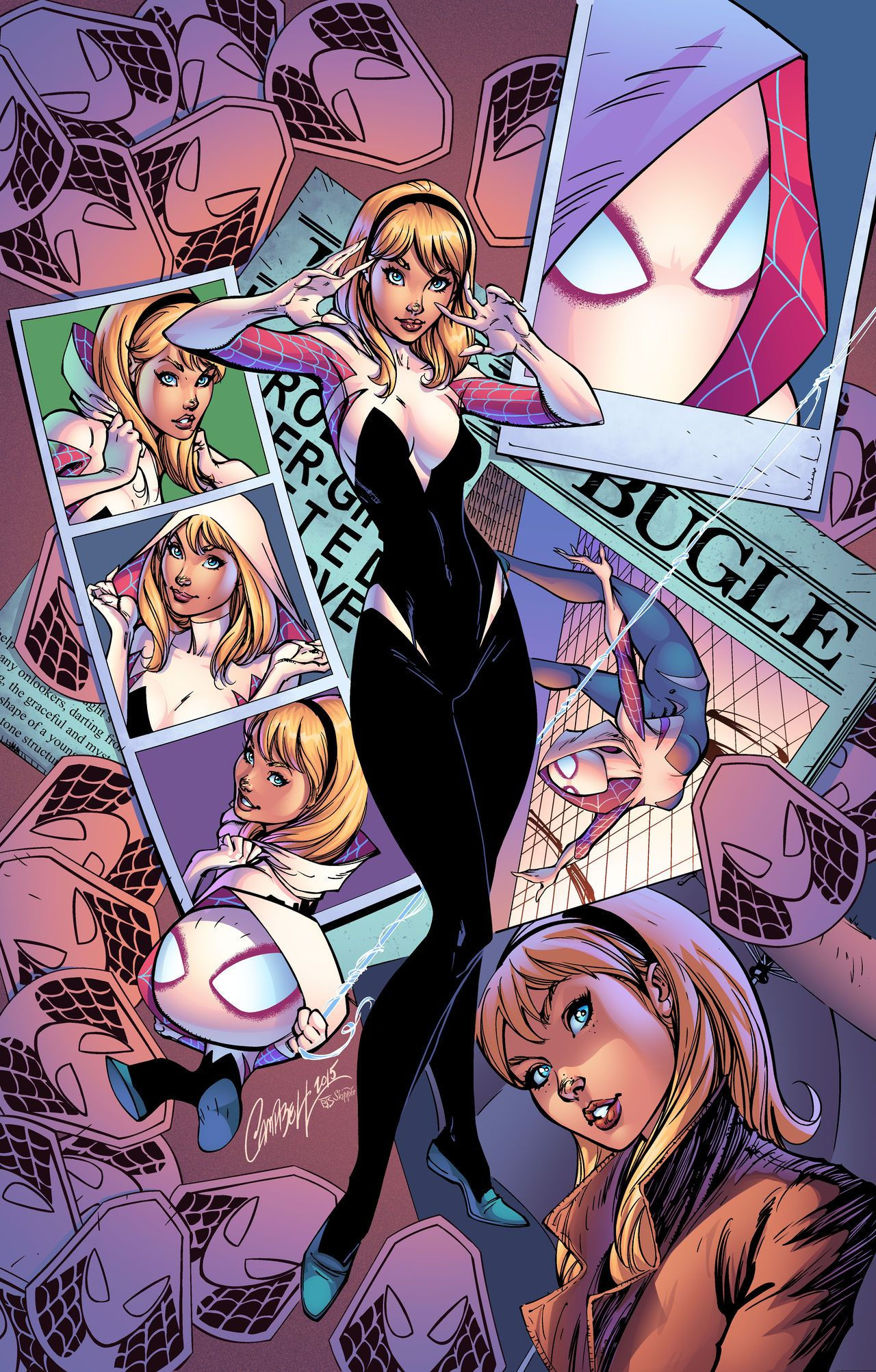 Wallpaper #x_SDOpMBKFX8bn3rH3iq4 Spider Gwen by J Scott Campbell Spider Gwen Comics Spider Gwen