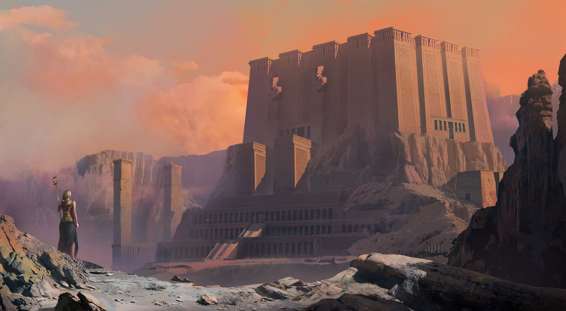 Wallpaper #3YJFQJMB0GiFKesMK8Bn276 Artstation the Desert Castle Mehmet Tayfur Turkmenoglu Fantasy City