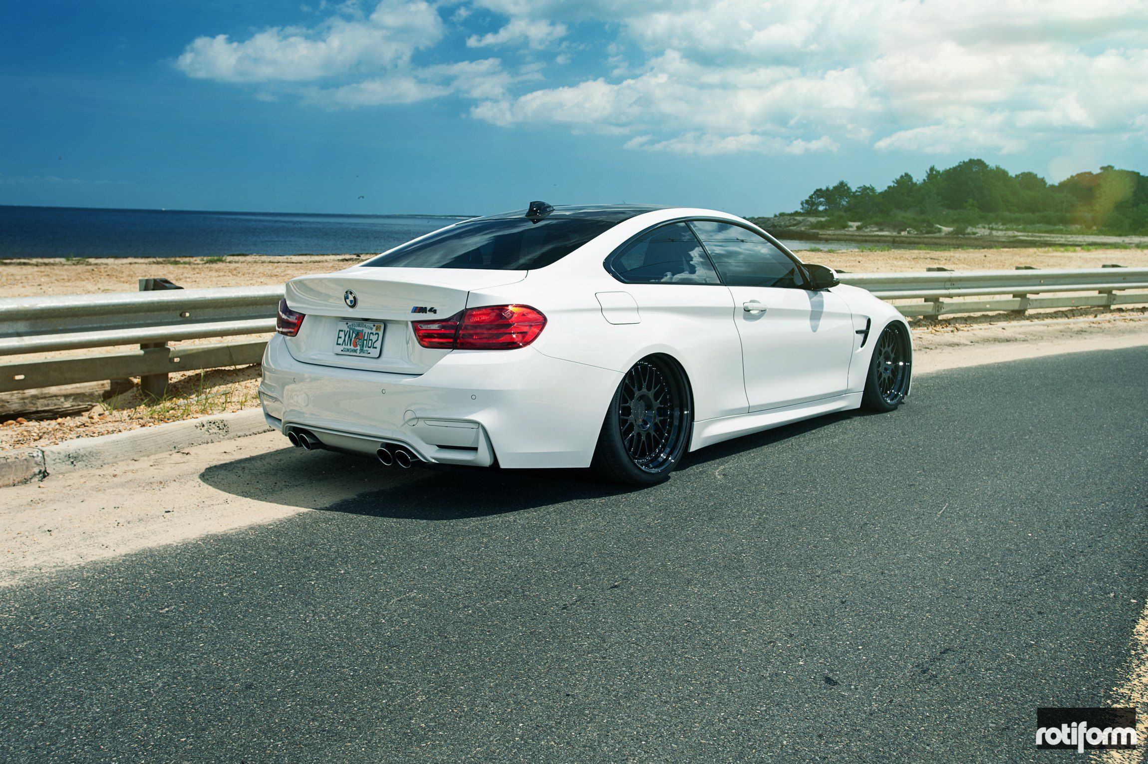 Wallpaper #dHMXf44BFI5NbQksMBd345 Sleek White BMW M4 Coupe with Subtle Custom Touches and Black Rotiform