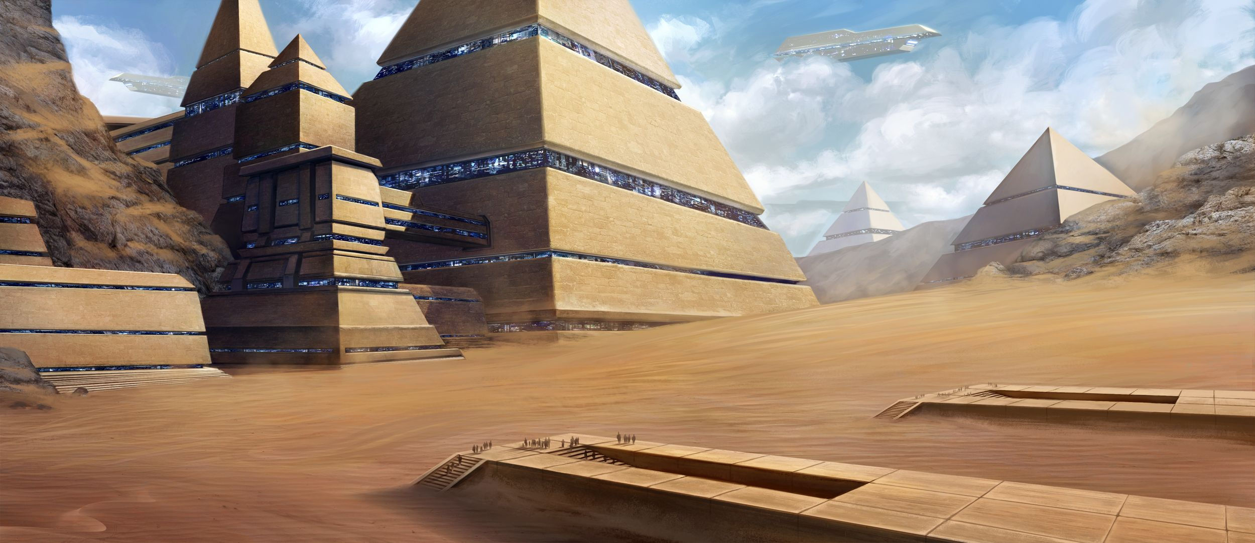 Wallpaper #Ln068o4Bnwiau_P6lQtW27 Desert City by Sebastian Wagner Sci Fi Landscape Fantasy City Sci