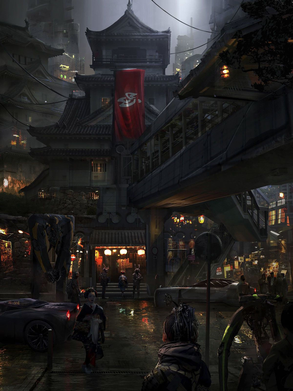Wallpaper #un2D9I4Bnwiau_P6Ag_z33 Cyberpunk Scenery Album on Imgur Fantasy Art Landscapes Cyberpunk