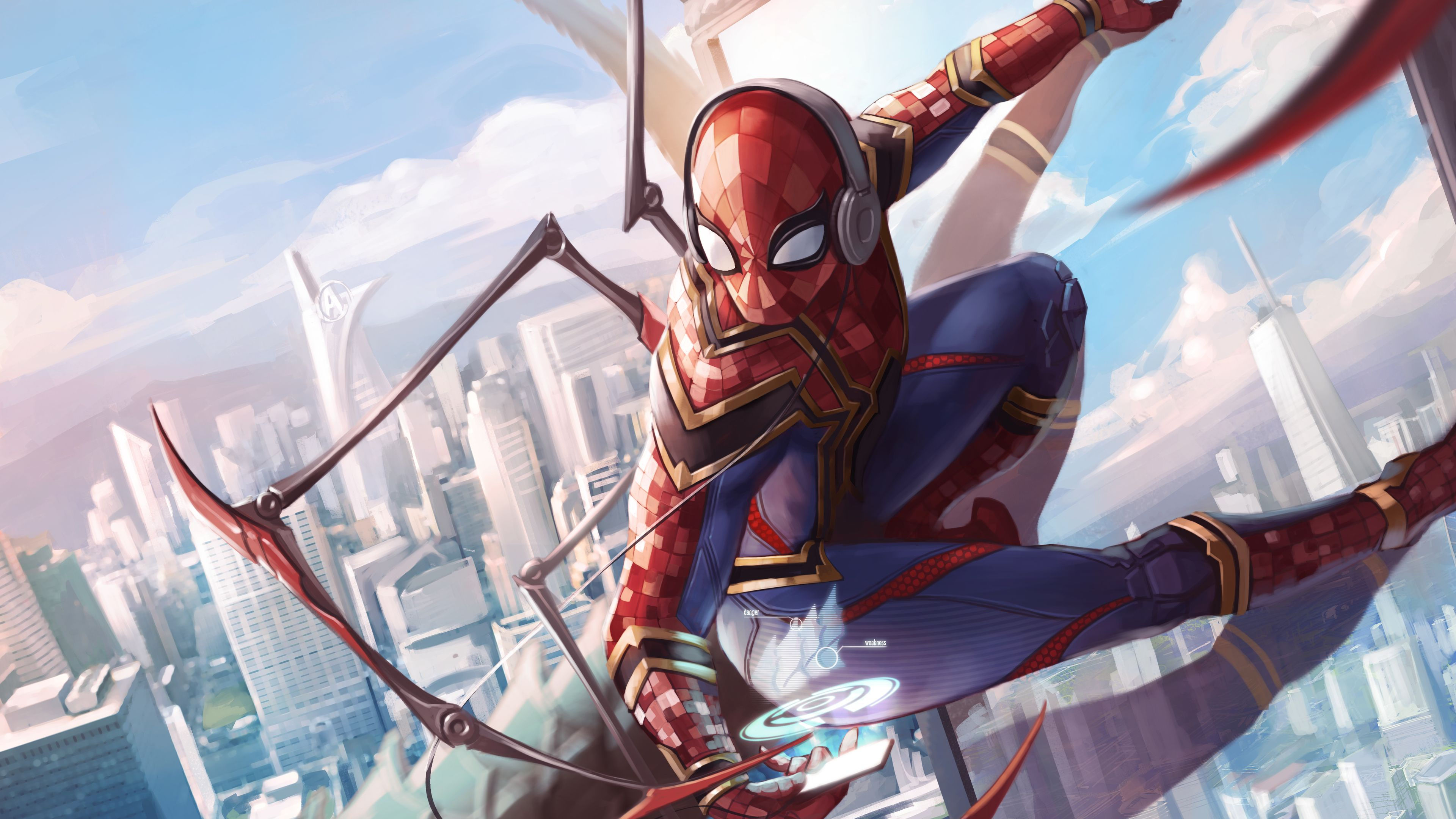 Wallpaper #en1K8o4Bnwiau_P64Avn54 Spiderman Iron Suit Art 5K Superheroes Wallpapers Spiderman Wallpapers