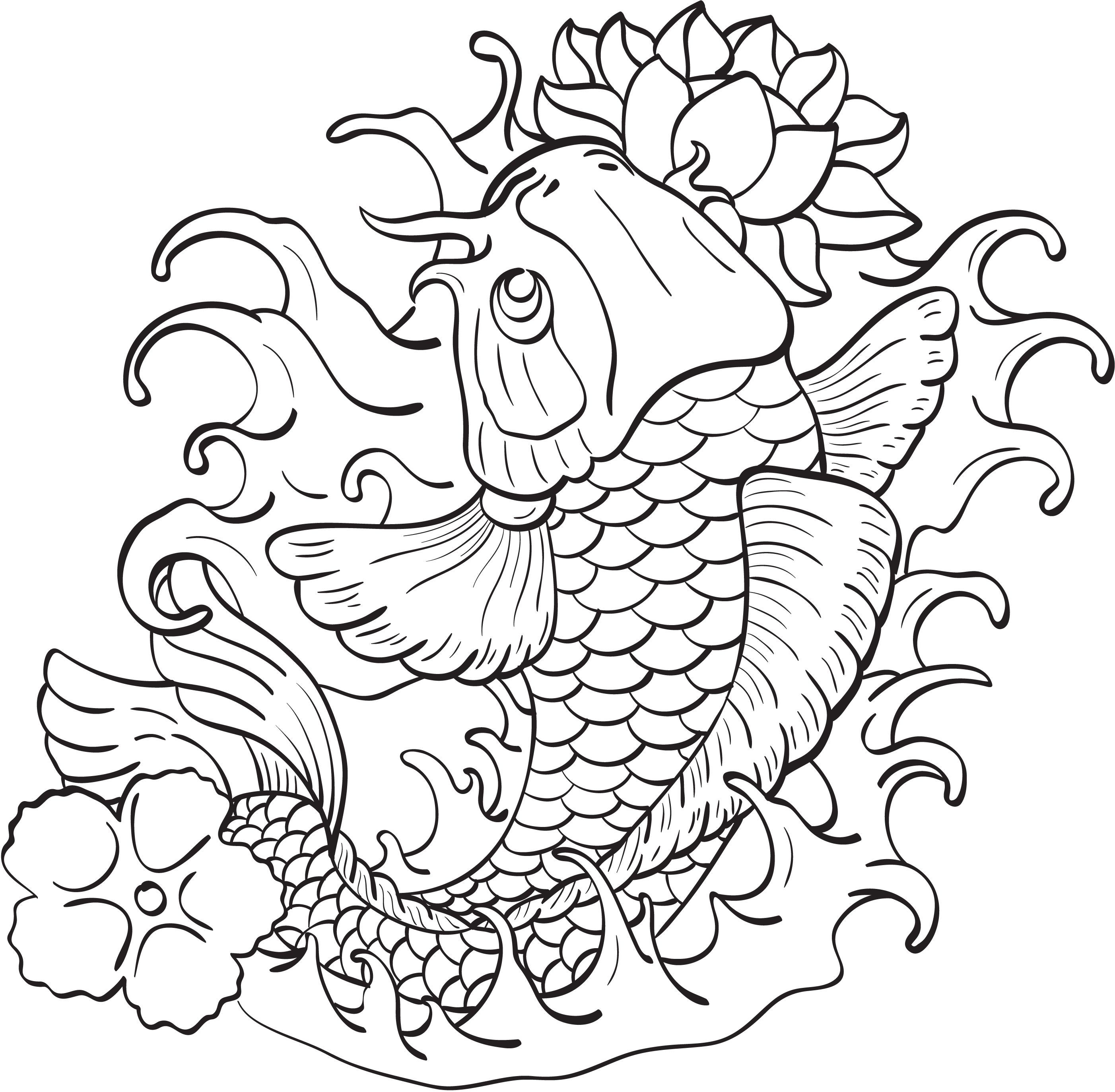 Wallpaper #5e6bc Black Yellow Koi Fish Fish Koi Tattoo Png and Vector with 5016 the