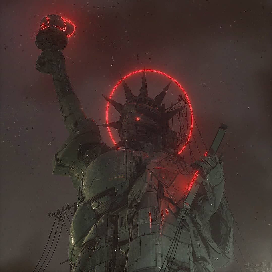Wallpaper #fABW644BSdW8dNou_BHp35 Liberty Idol Cyberpunk Art Concept Art Cyberpunk